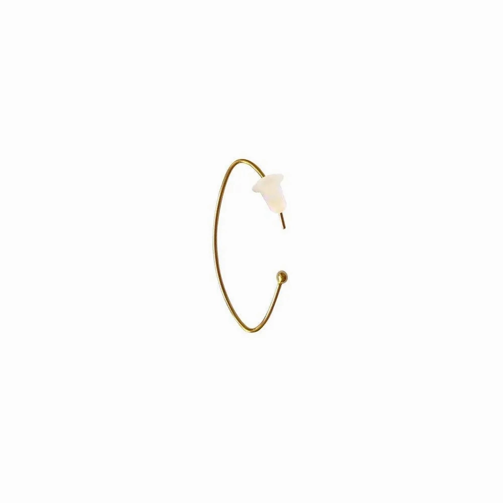 Small Marquise Hoop Earring 18k gold - Sold by piece