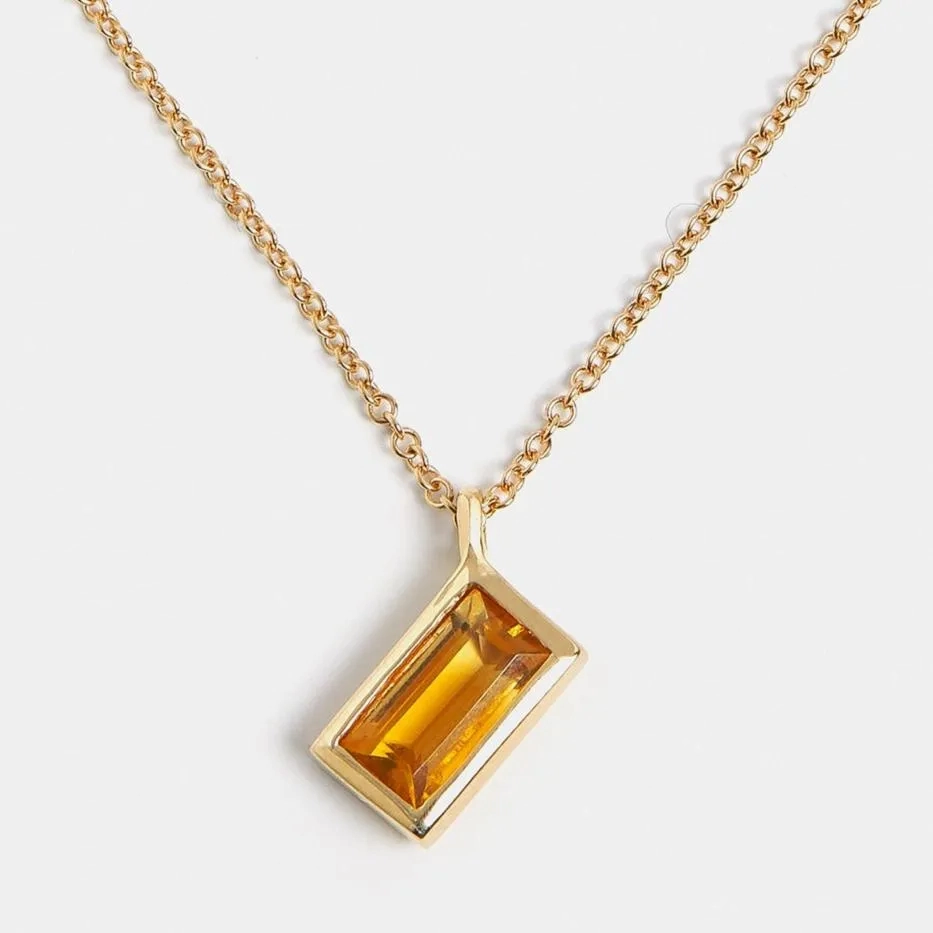 Small Mia Necklace with Citrine