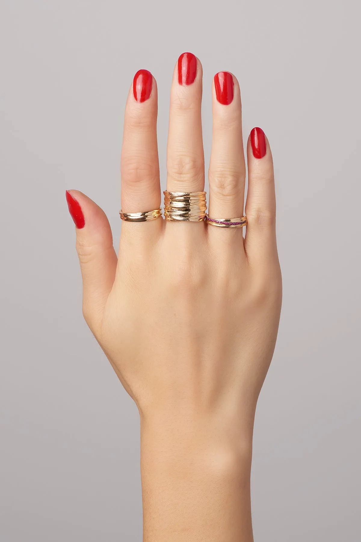 Small Ruby Fettuccine Ring