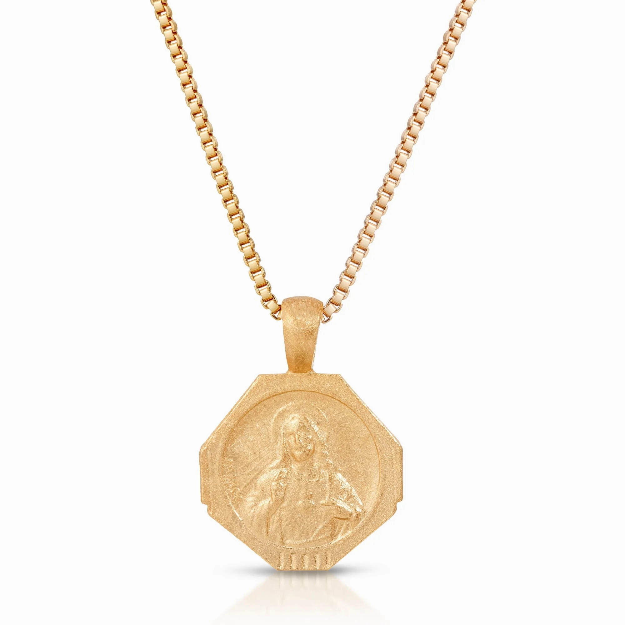 Sofia Pendant Necklace in Golden Nude