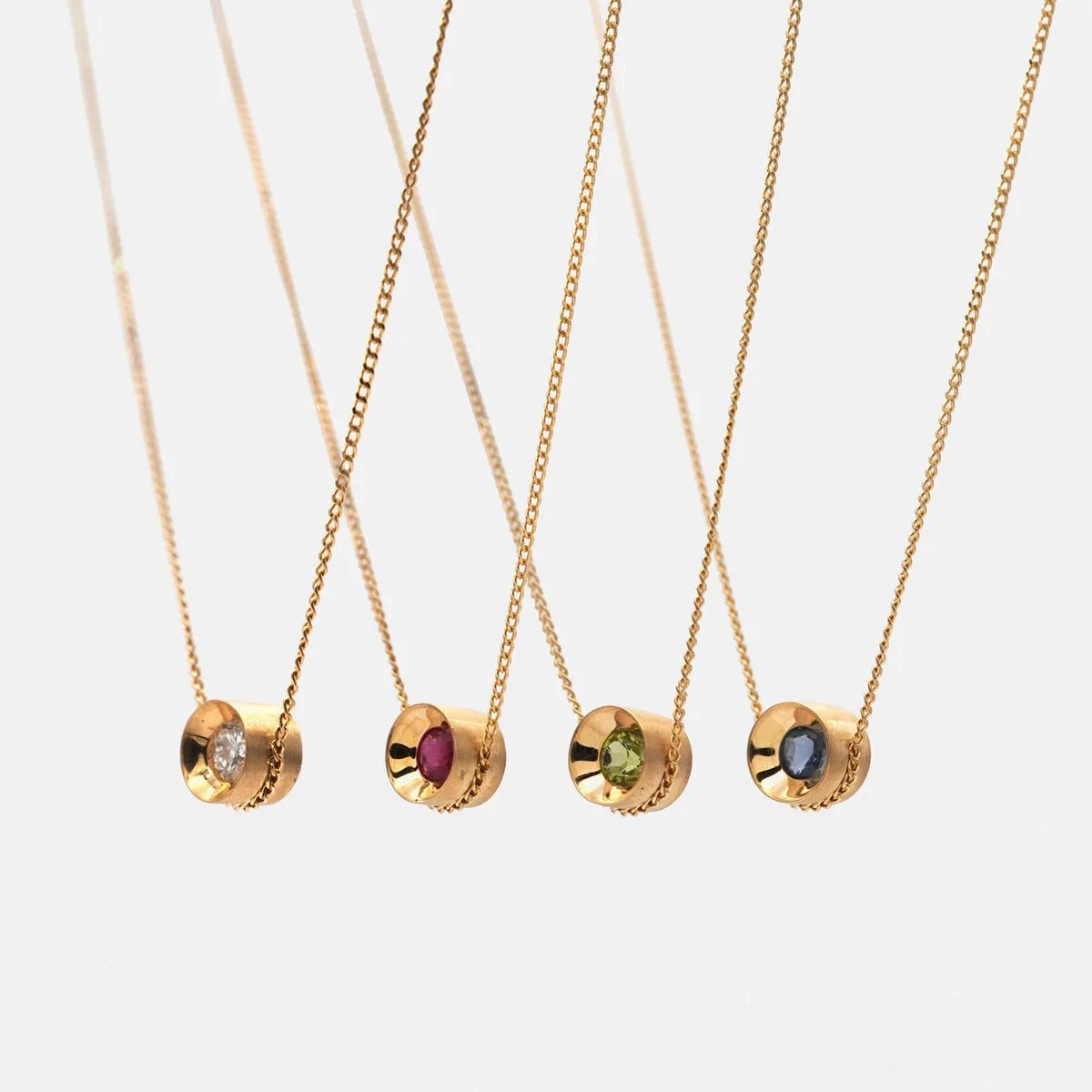 Spot 10K Necklace w. 2,5mm Amethyst