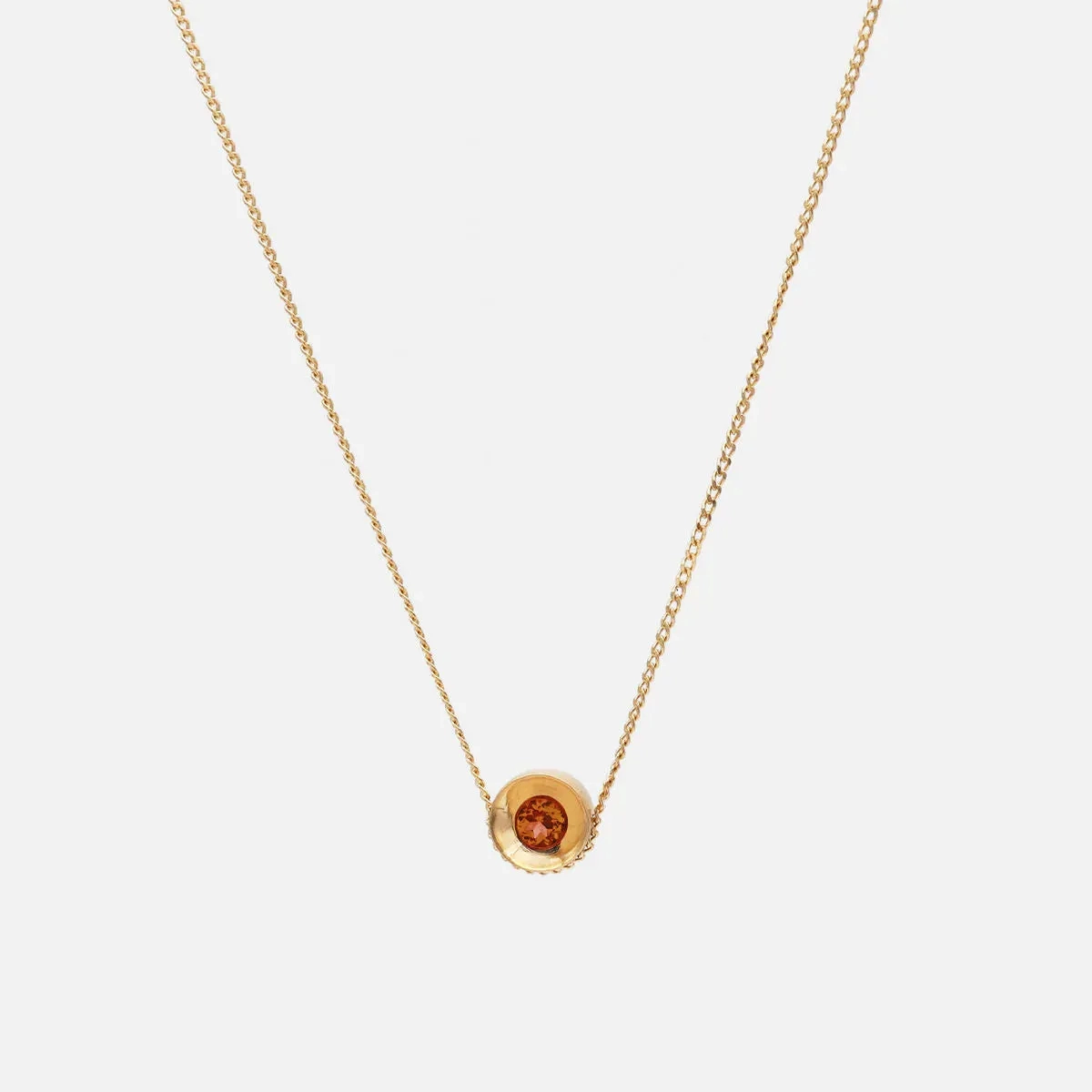 Spot 10K Necklace w. 2,5mm Garnet