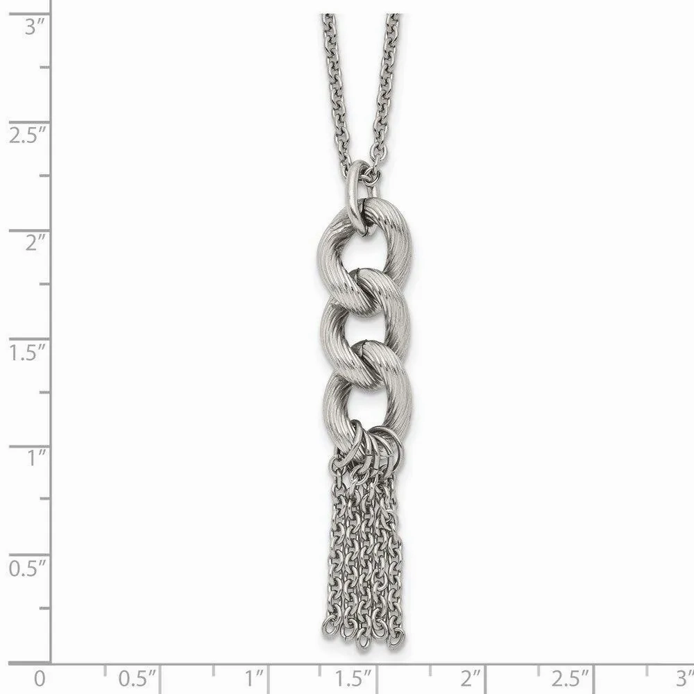 Stainless Steel Oval Chain with 2in ext. Necklace