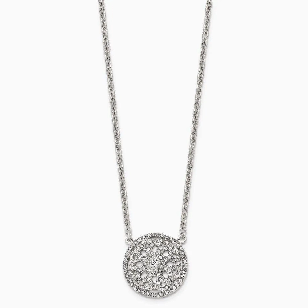 Stainless Steel Polished CZ 2mm Necklace