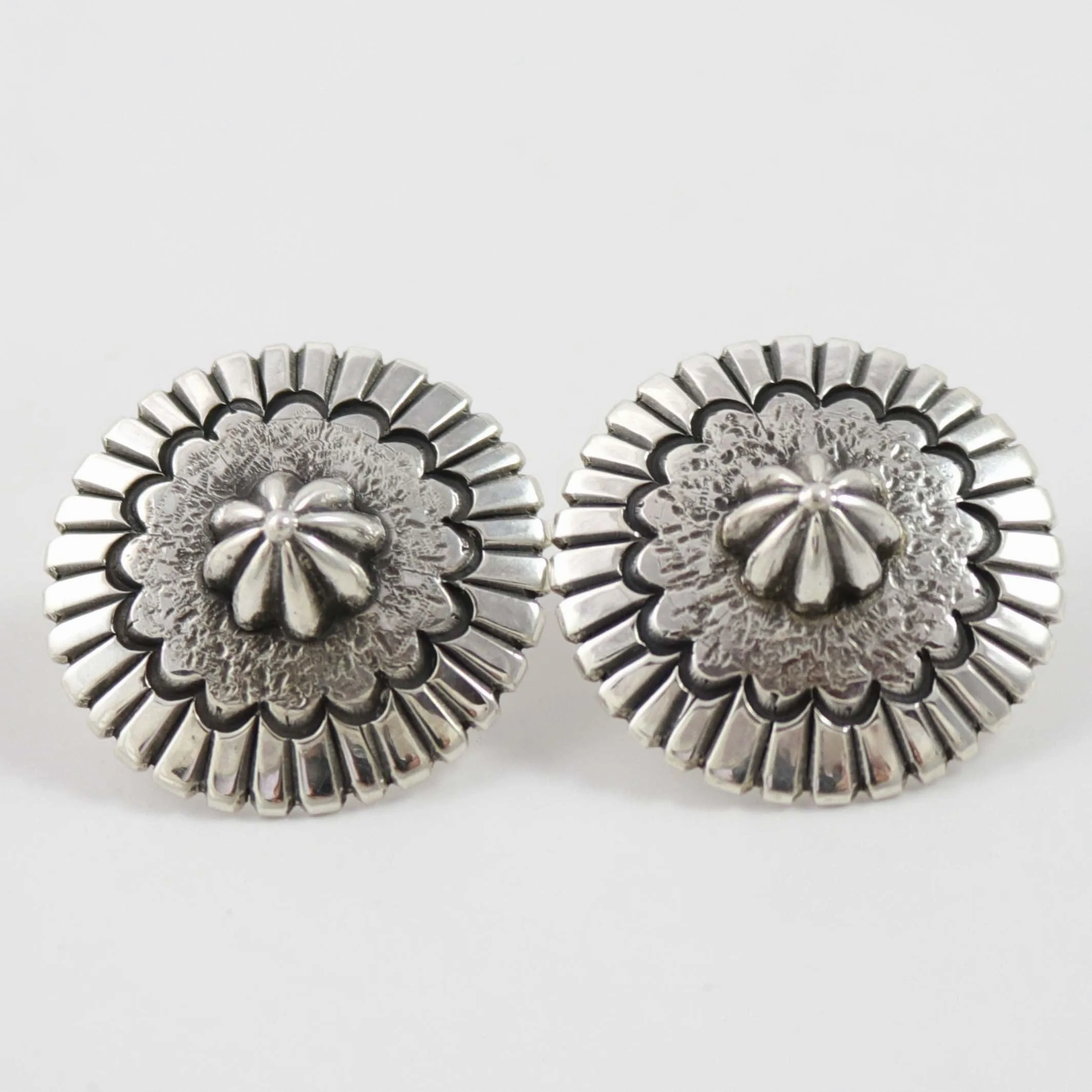 Stamped Silver Earrings