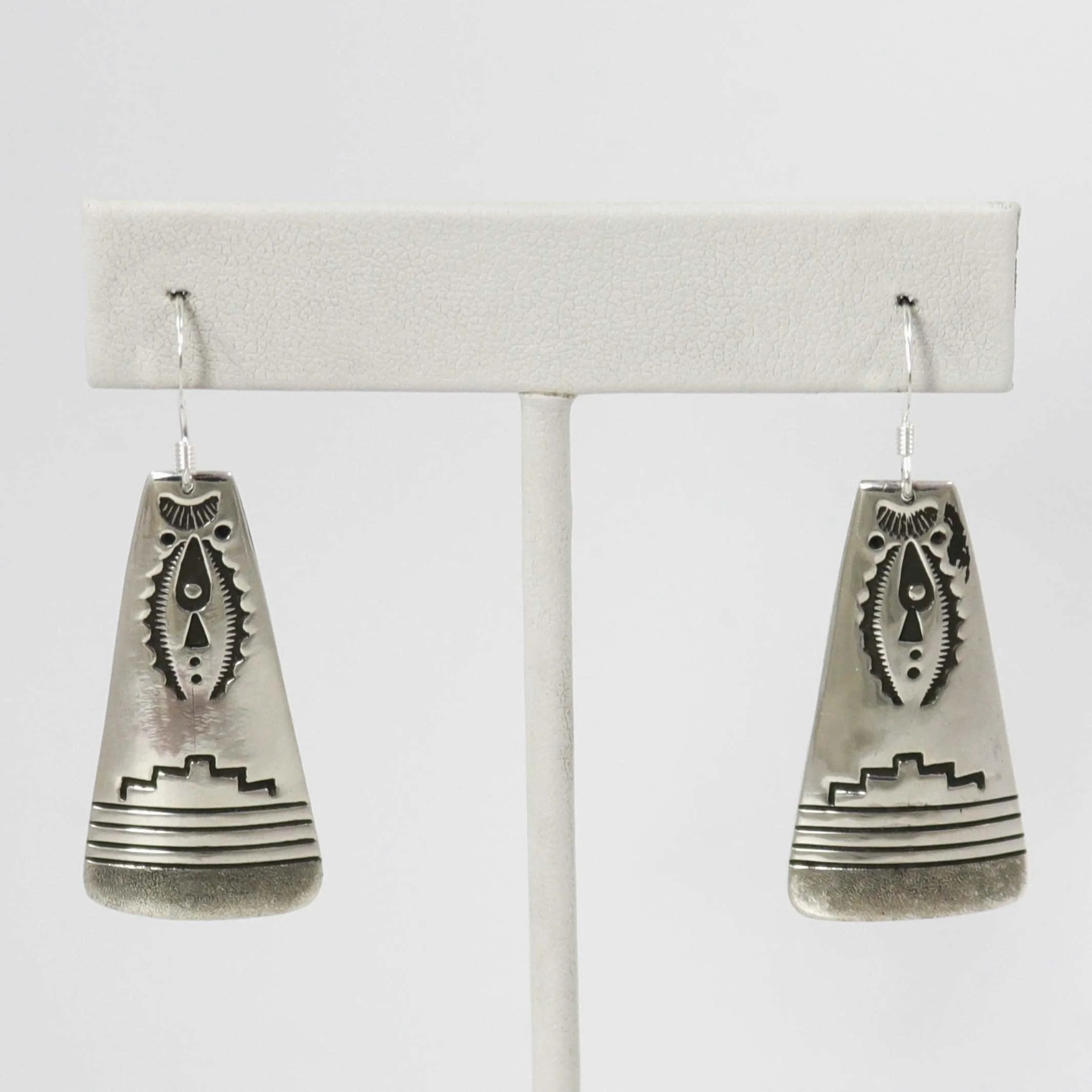 Stamped Silver Earrings
