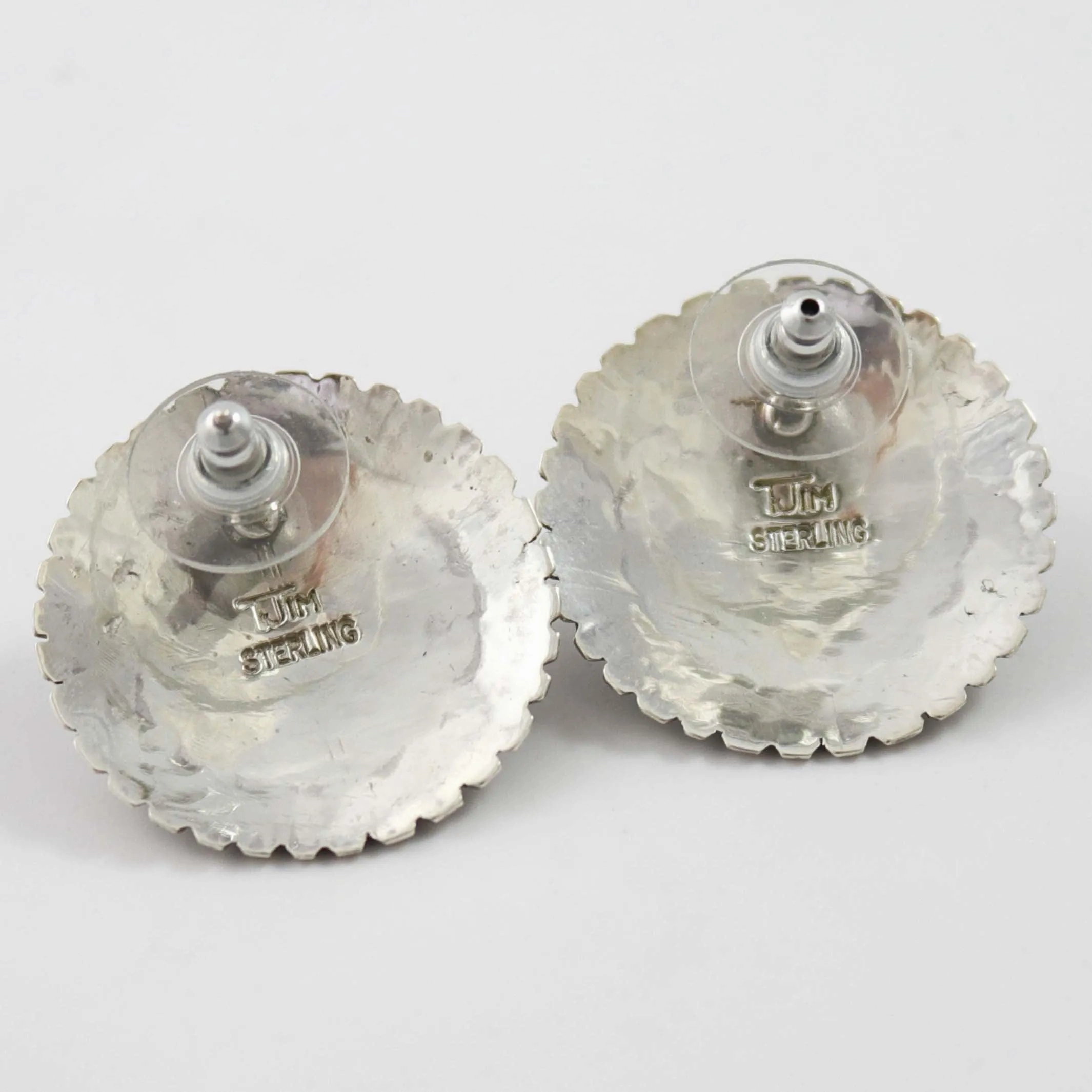 Stamped Silver Earrings