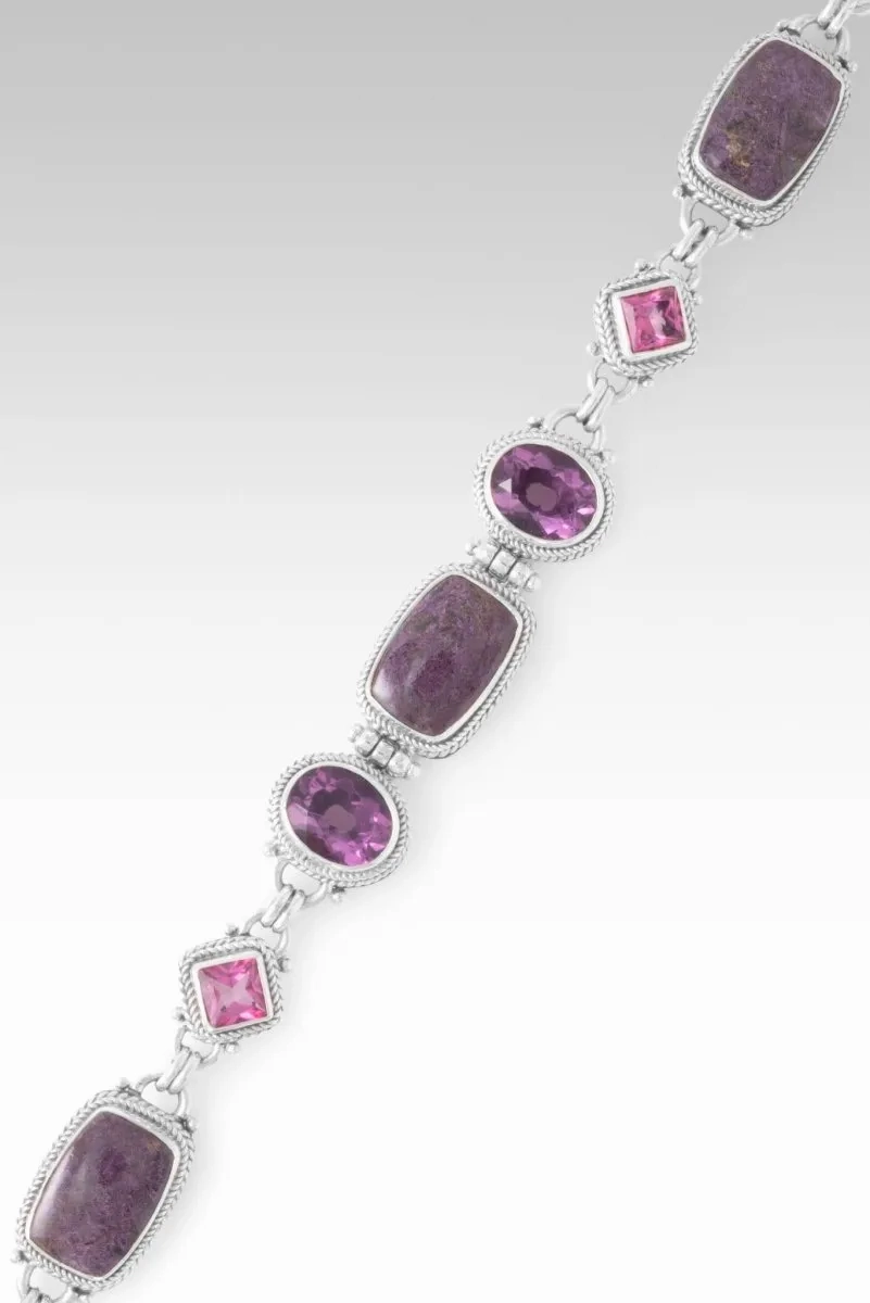 Standing in Confidence Bracelet? in Purpurite, Pink Fluorite &amp; Pure Pink? Mystic Topaz