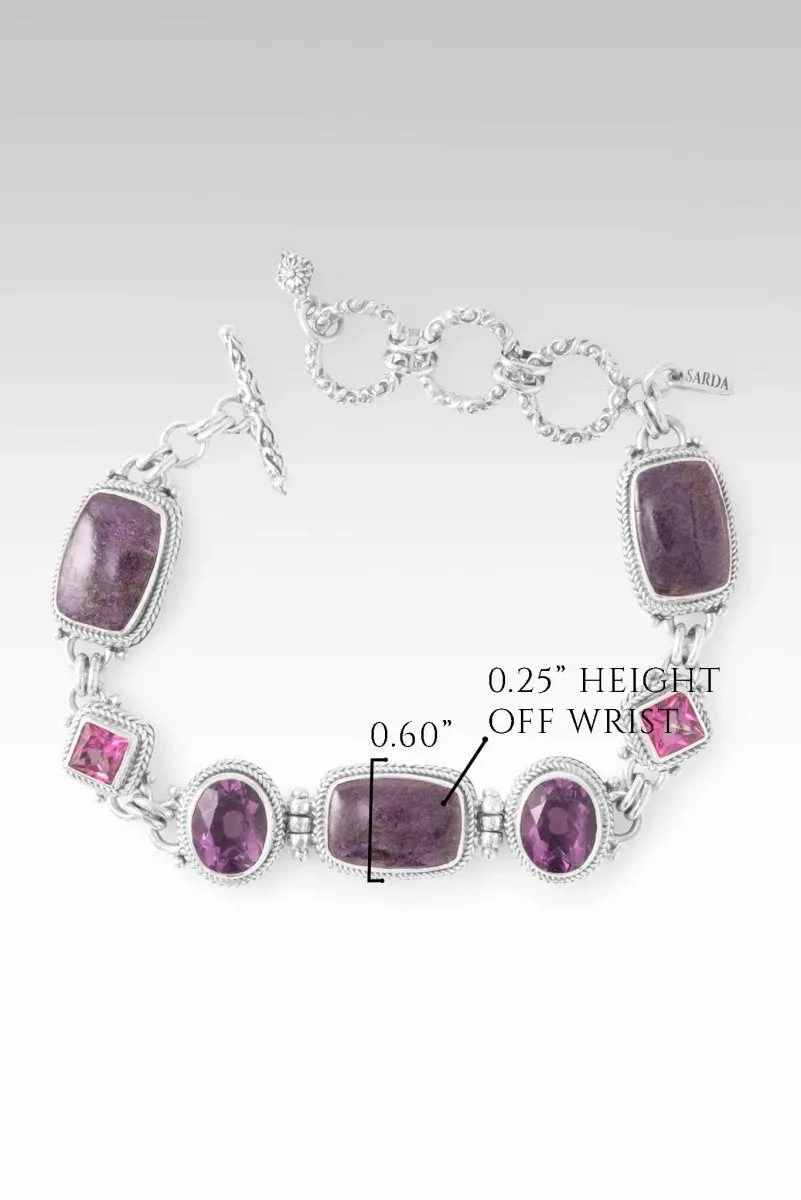 Standing in Confidence Bracelet? in Purpurite, Pink Fluorite &amp; Pure Pink? Mystic Topaz