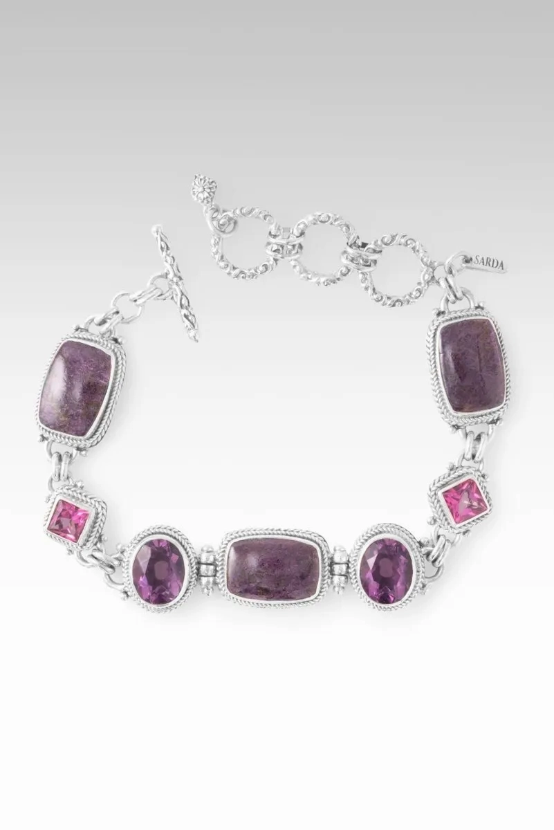 Standing in Confidence Bracelet? in Purpurite, Pink Fluorite &amp; Pure Pink? Mystic Topaz