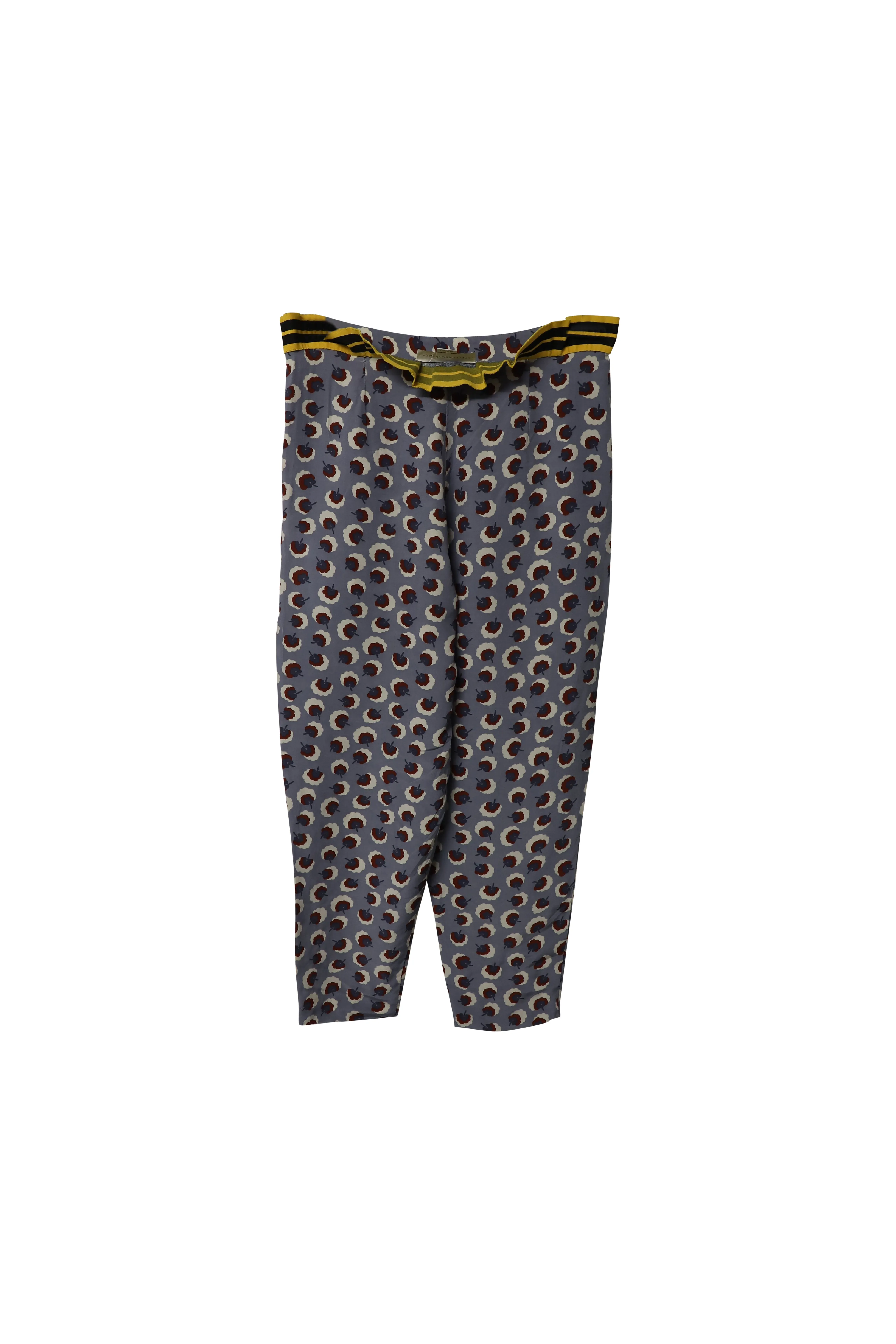 Stella McCartney Cropped Hose in Blumenmuster aus Seide