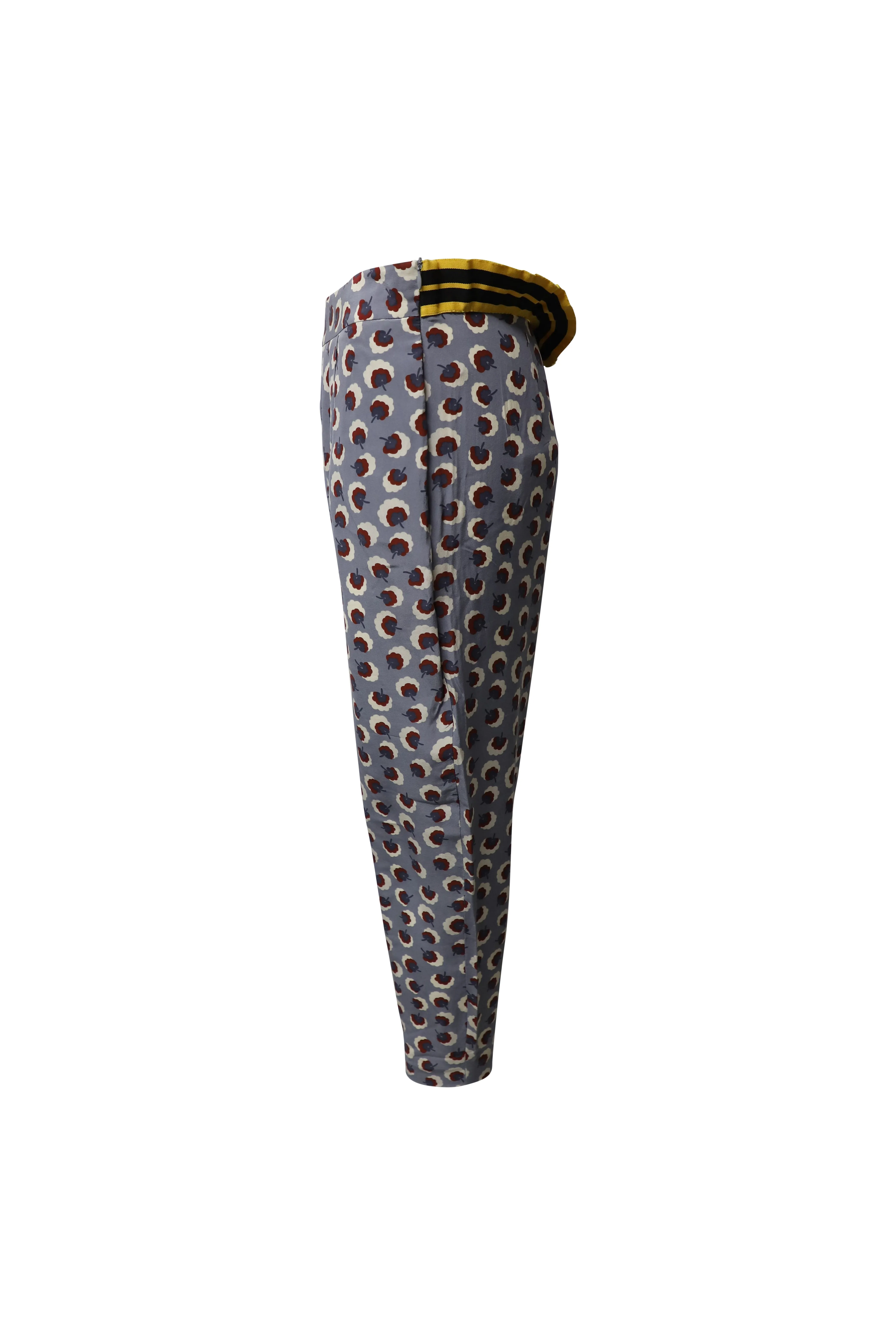 Stella McCartney Cropped Hose in Blumenmuster aus Seide