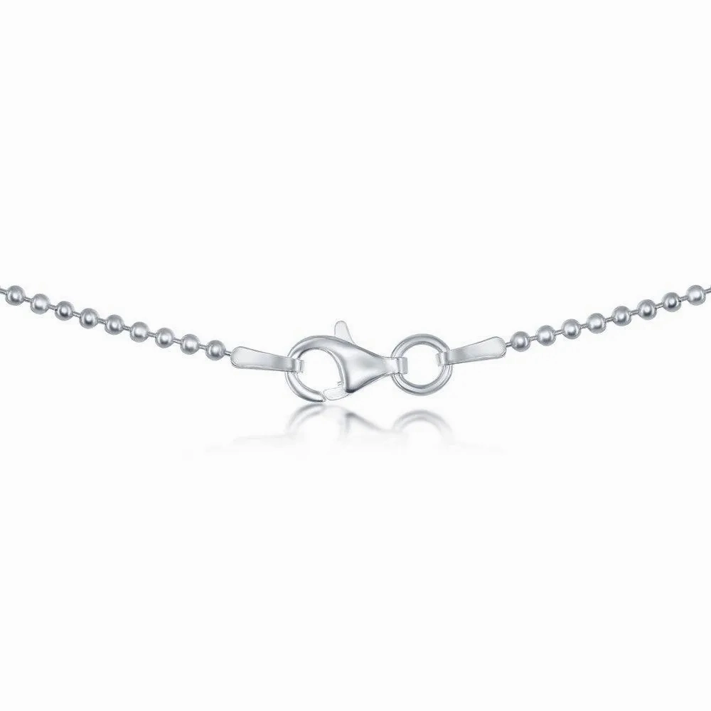 Sterling Silver 1.6mm Bead Chain, 9&quot;