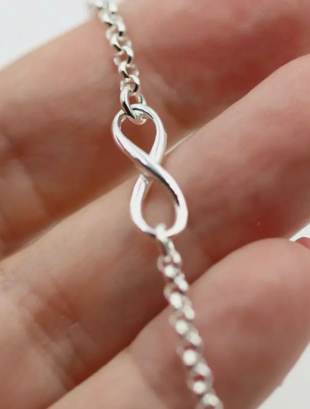 Sterling Silver 925 Infinity Belcher Anklet 23cm Chain   3cm Extender