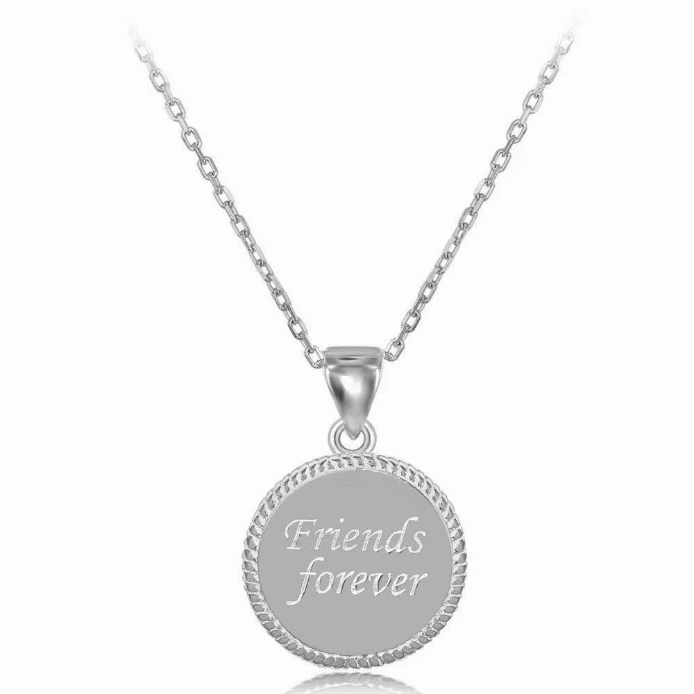Sterling Silver &quot;Friends Forever&quot; Pendant Chain