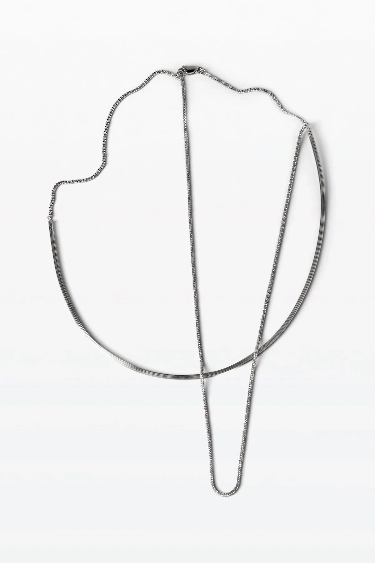 Strata 02 Silver Necklace
