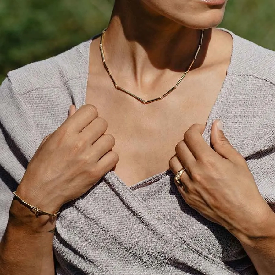 Sunray 18K Gold Necklace