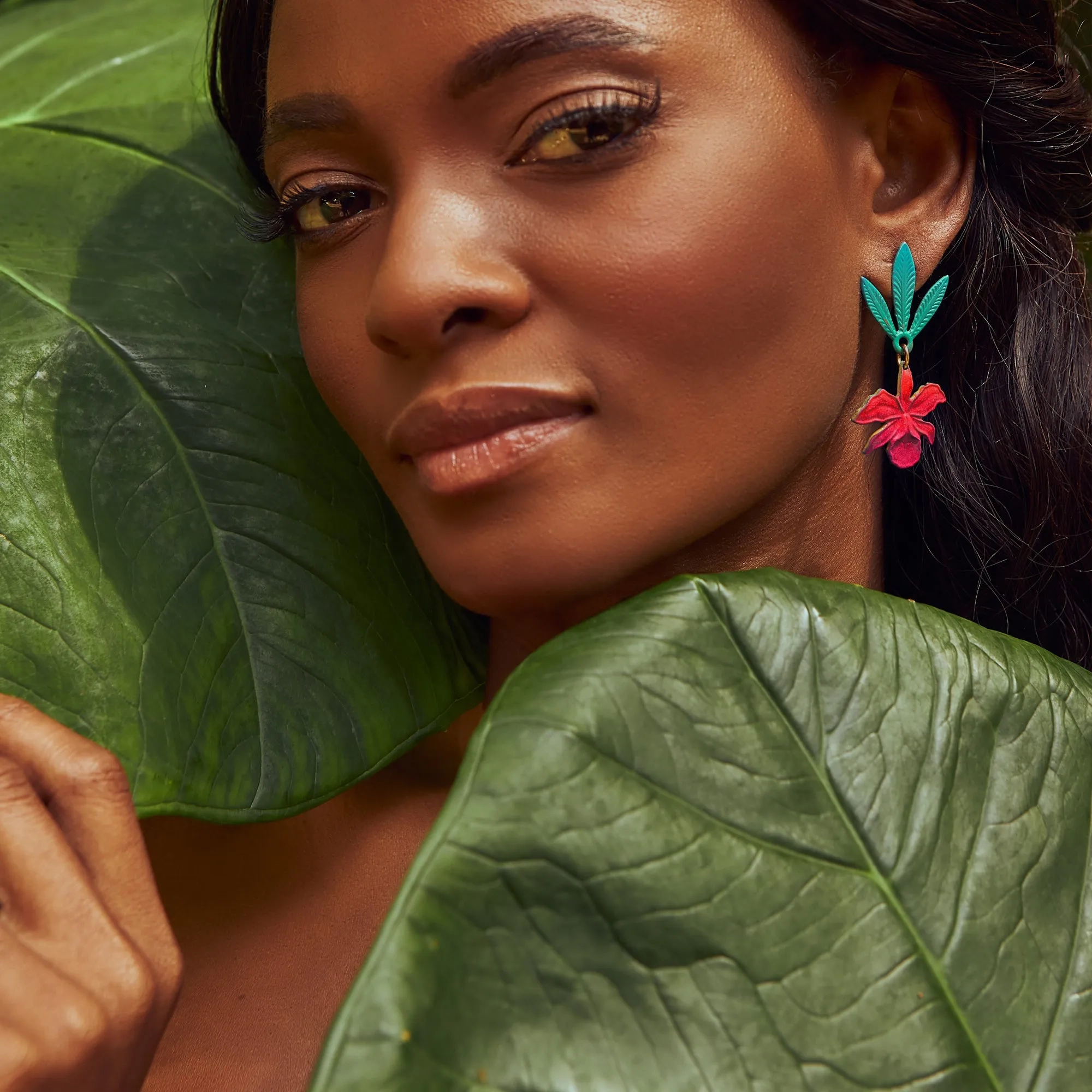 Sunset Orchid Earrings
