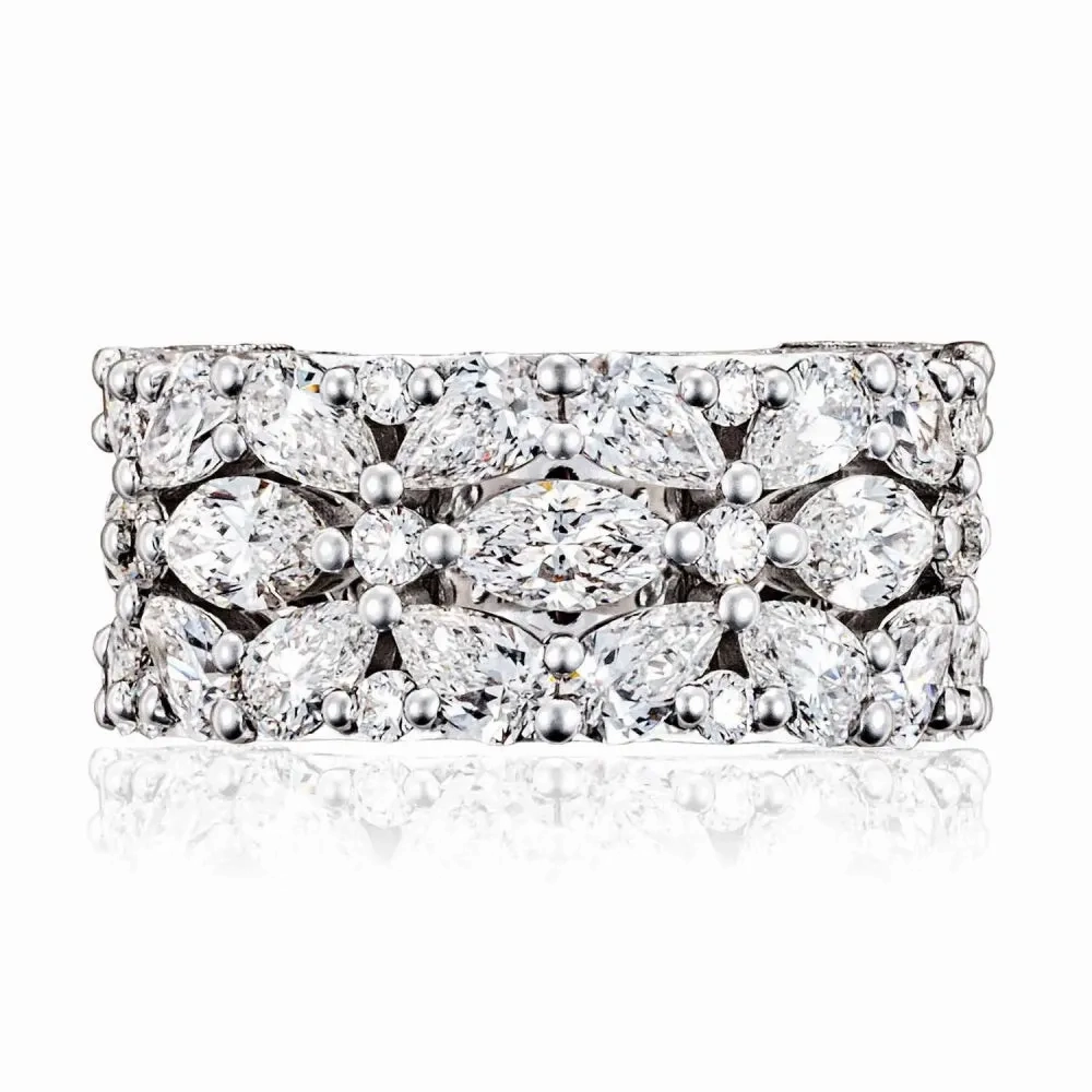 Tacori East West Marquise and Pear Mosaic Wide Band