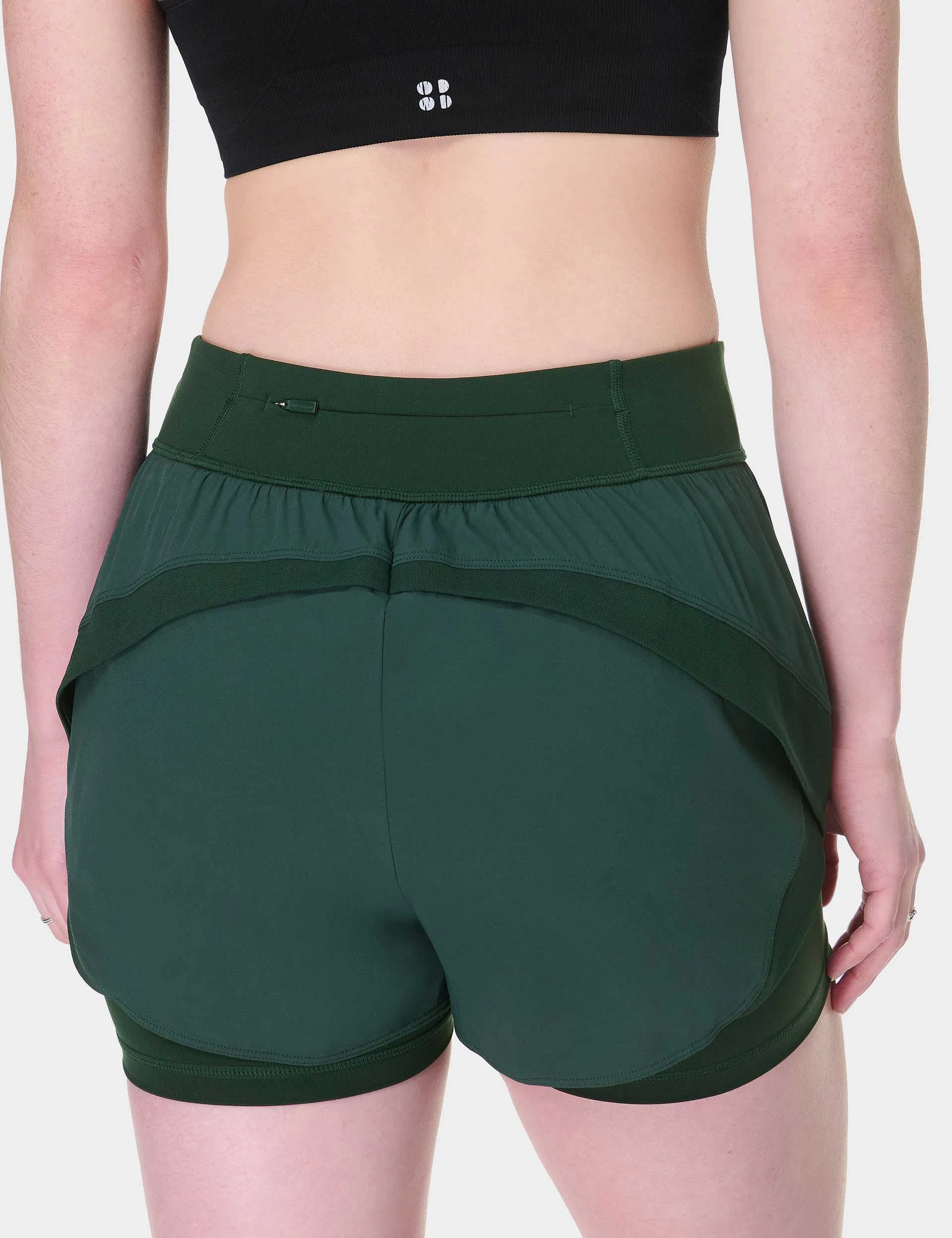 Tempo-Laufshorts - Zedergrün