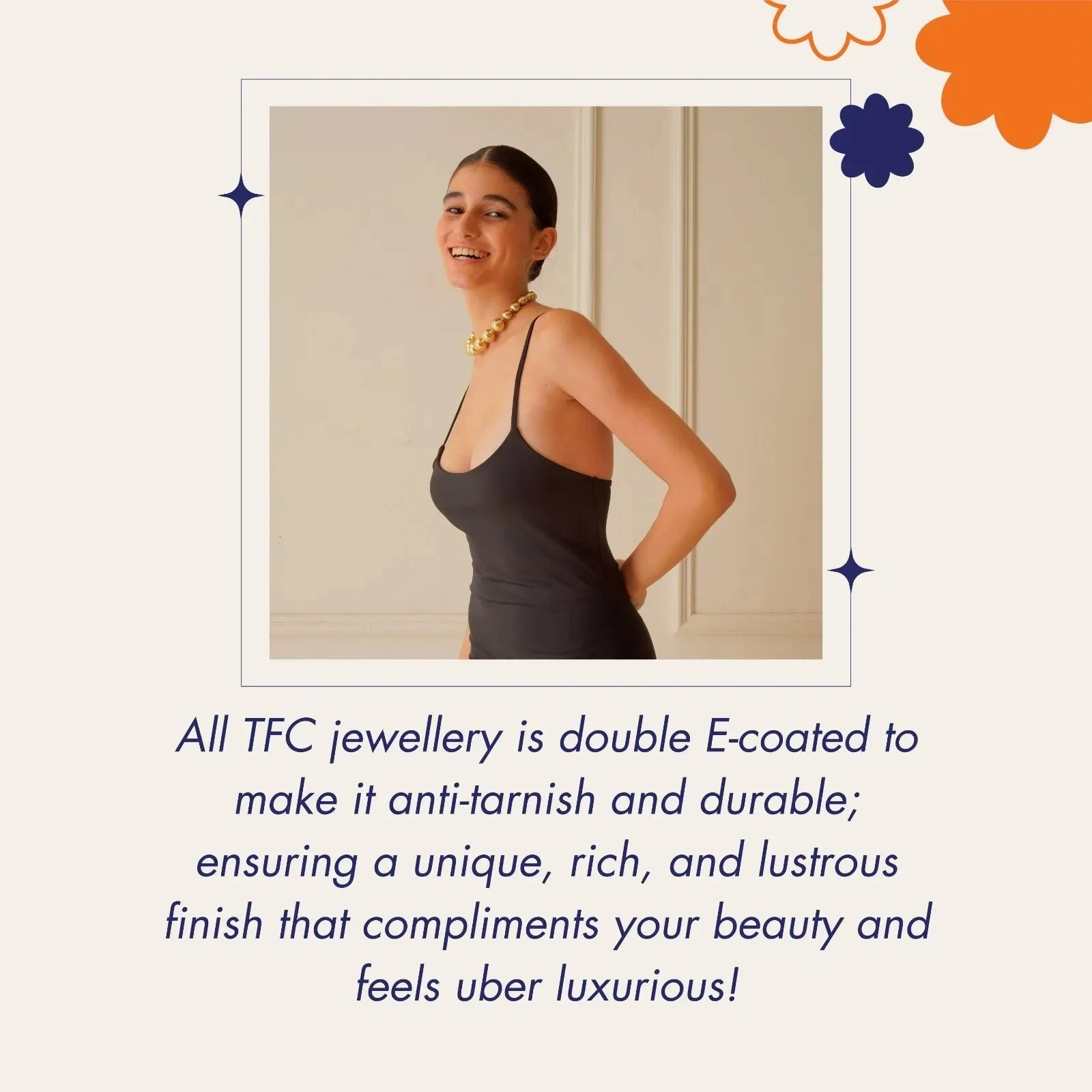 TFC Grey Pearls Mashed Bold Heart Pendant Necklace
