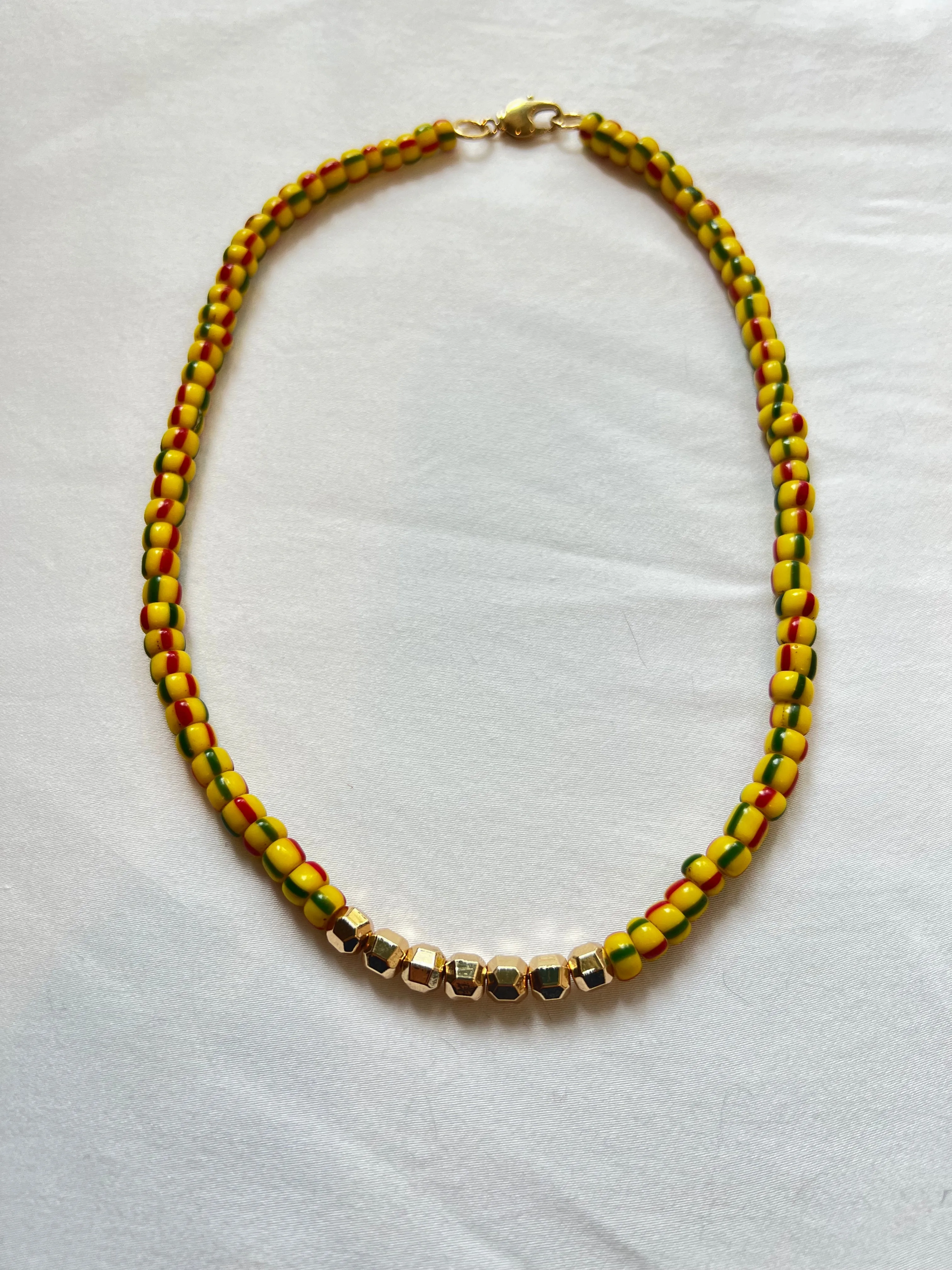 The Yellow Stripe Necklace