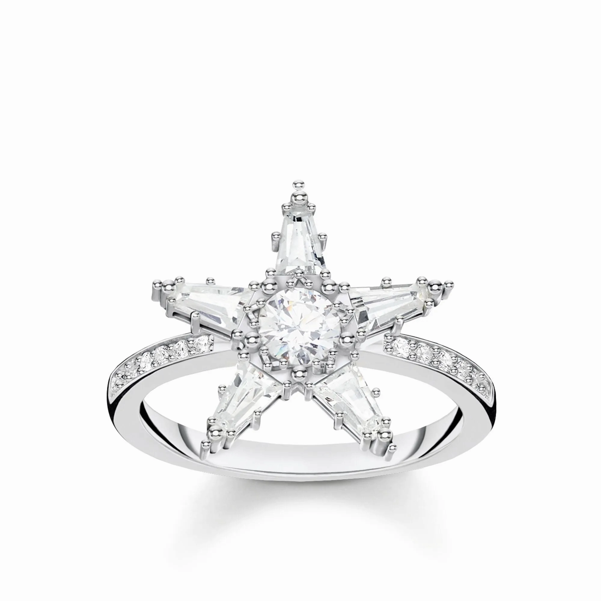 Thomas Sabo Glam &amp; Soul Sterling Silver CZ Large Magic Stars Ring D