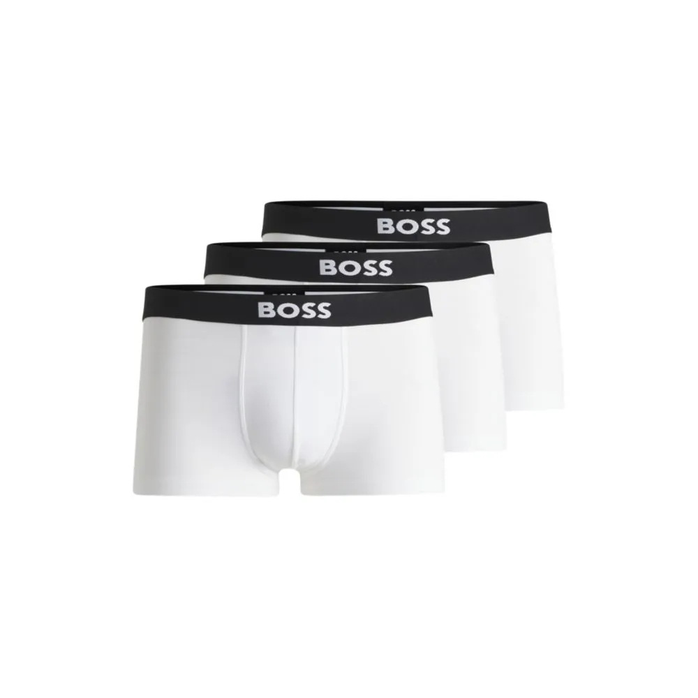 Dreierpack Stretch-Baumwoll-Boxershorts mit Logo-Bund