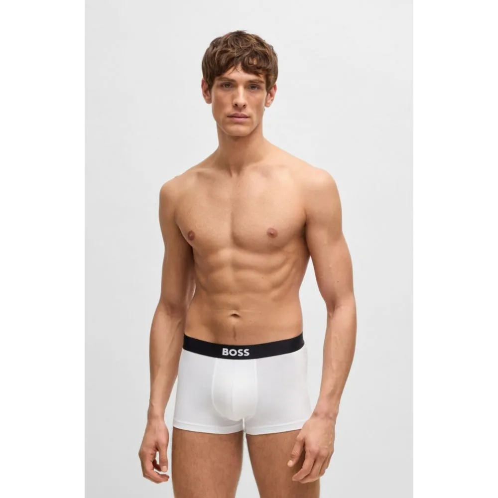 Dreierpack Stretch-Baumwoll-Boxershorts mit Logo-Bund