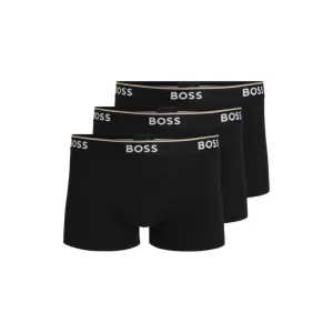 Dreierpack dehnbare Baumwoll-Boxershorts mit Logo-Bund