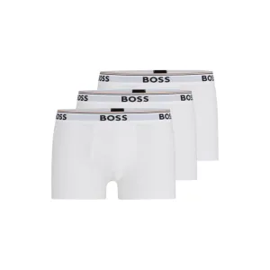 Dreierpack dehnbare Baumwoll-Boxershorts mit Logo-Bund