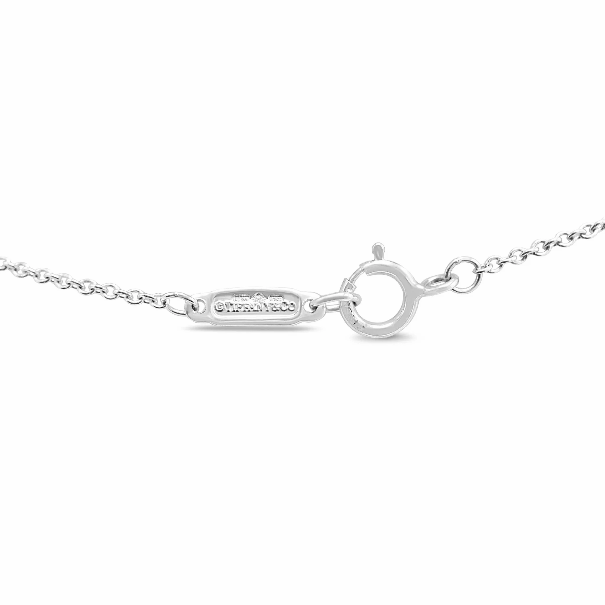 Tiffany &amp; Co. Platinum Diamond Circlet Pendant Necklace - Platinum