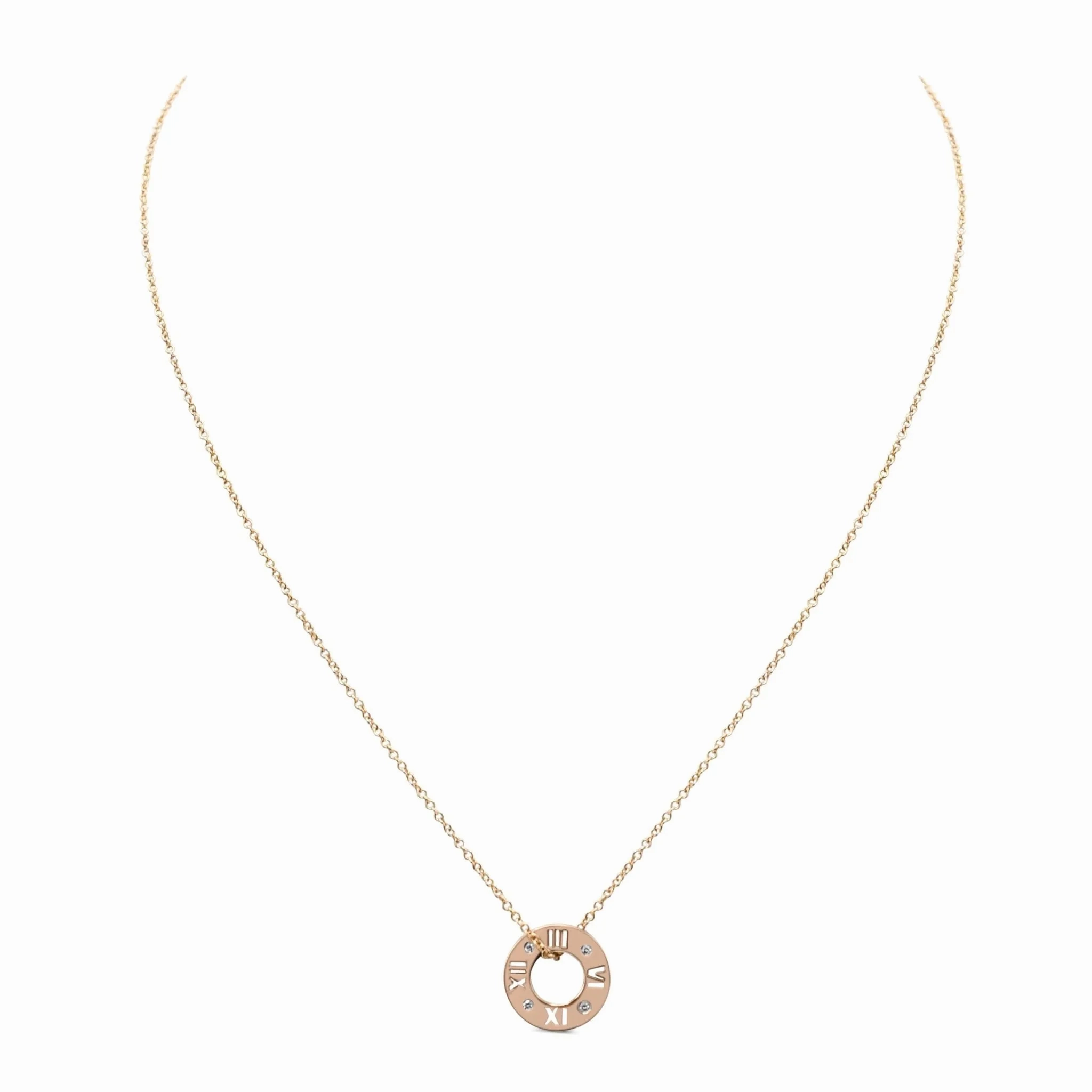 Tiffany Atlas Diamond Pendant On 16&quot; Necklace