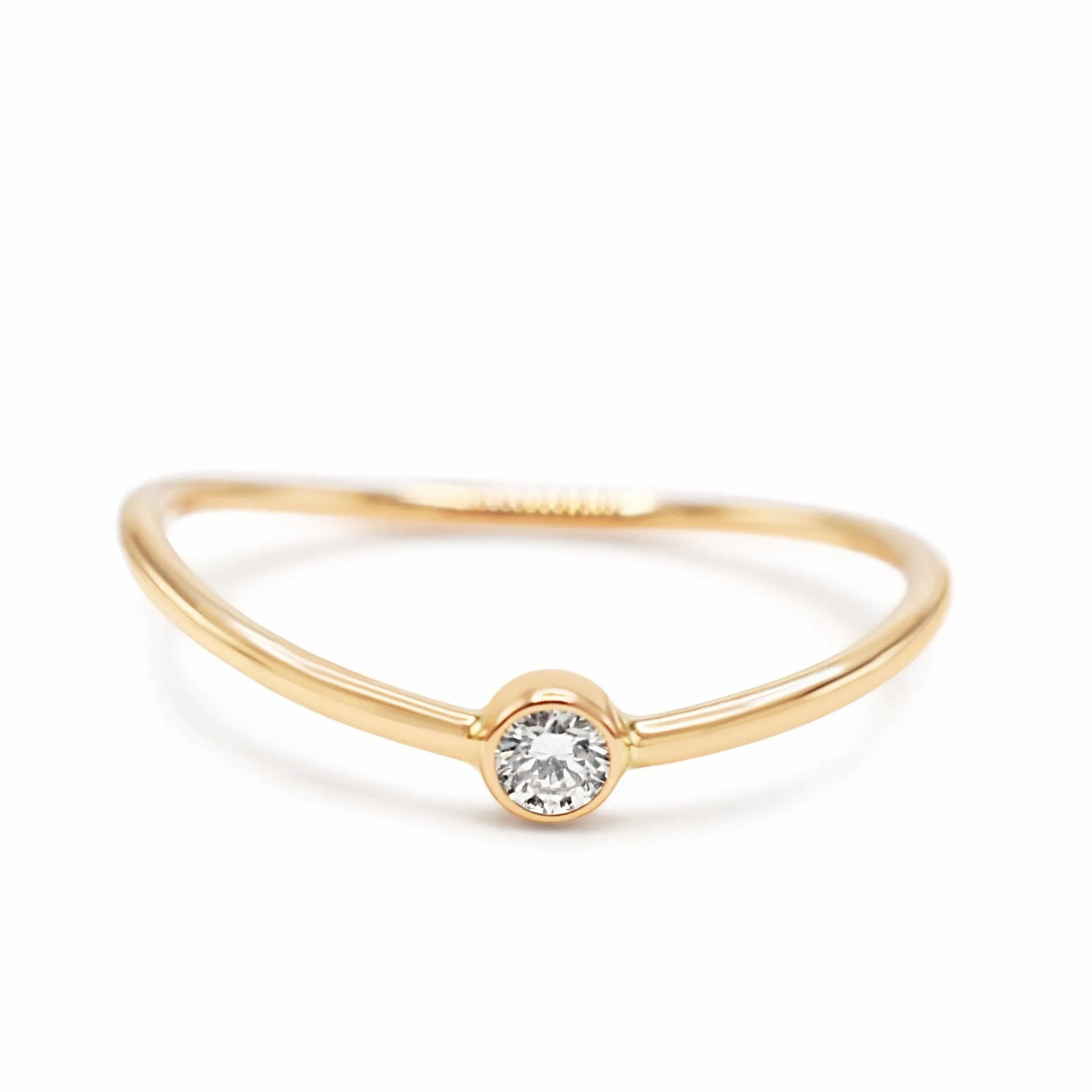 Tiffany Elsa Peretti Wave Single-Row Diamond Ring In Rose