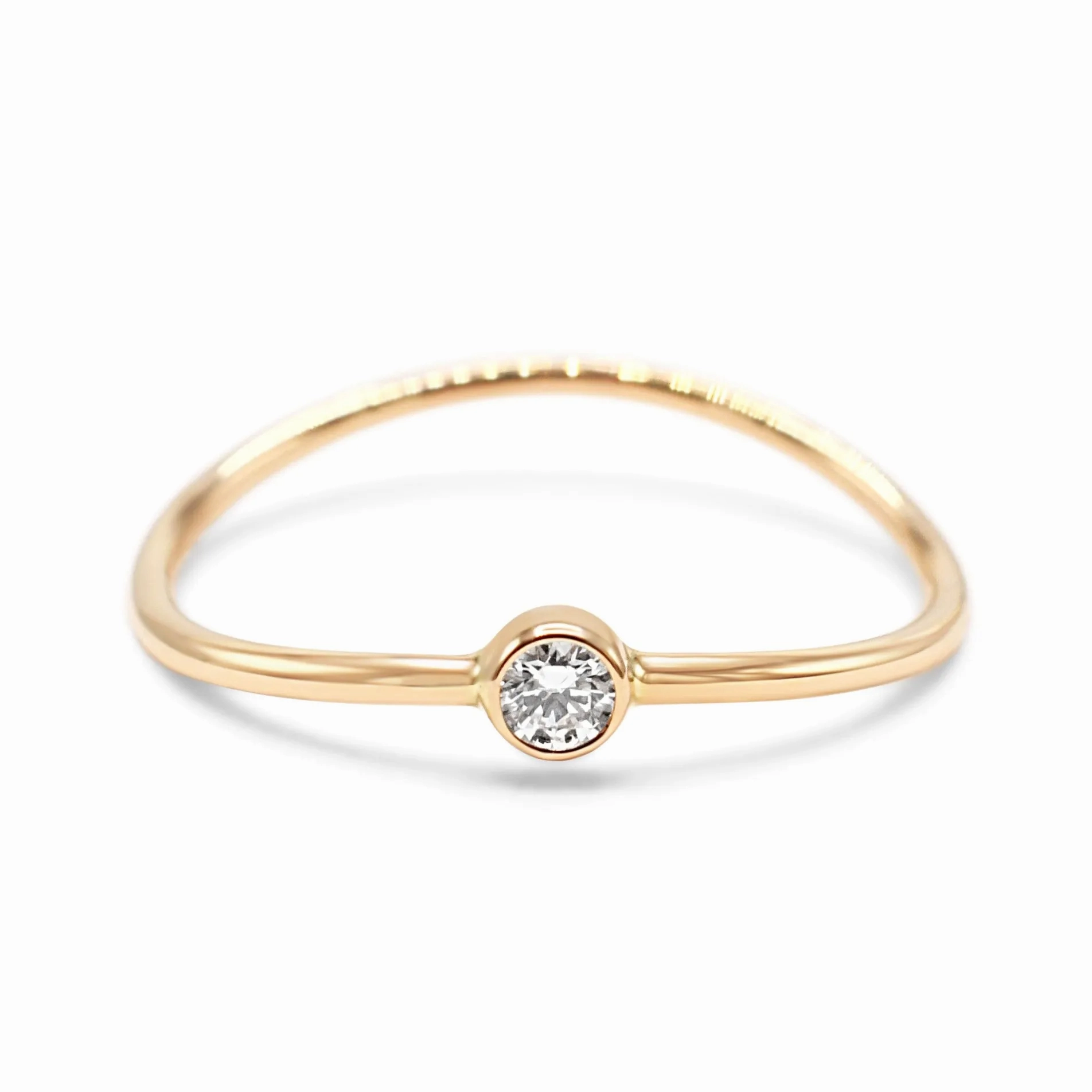 Tiffany Elsa Peretti Wave Single-Row Diamond Ring In Rose