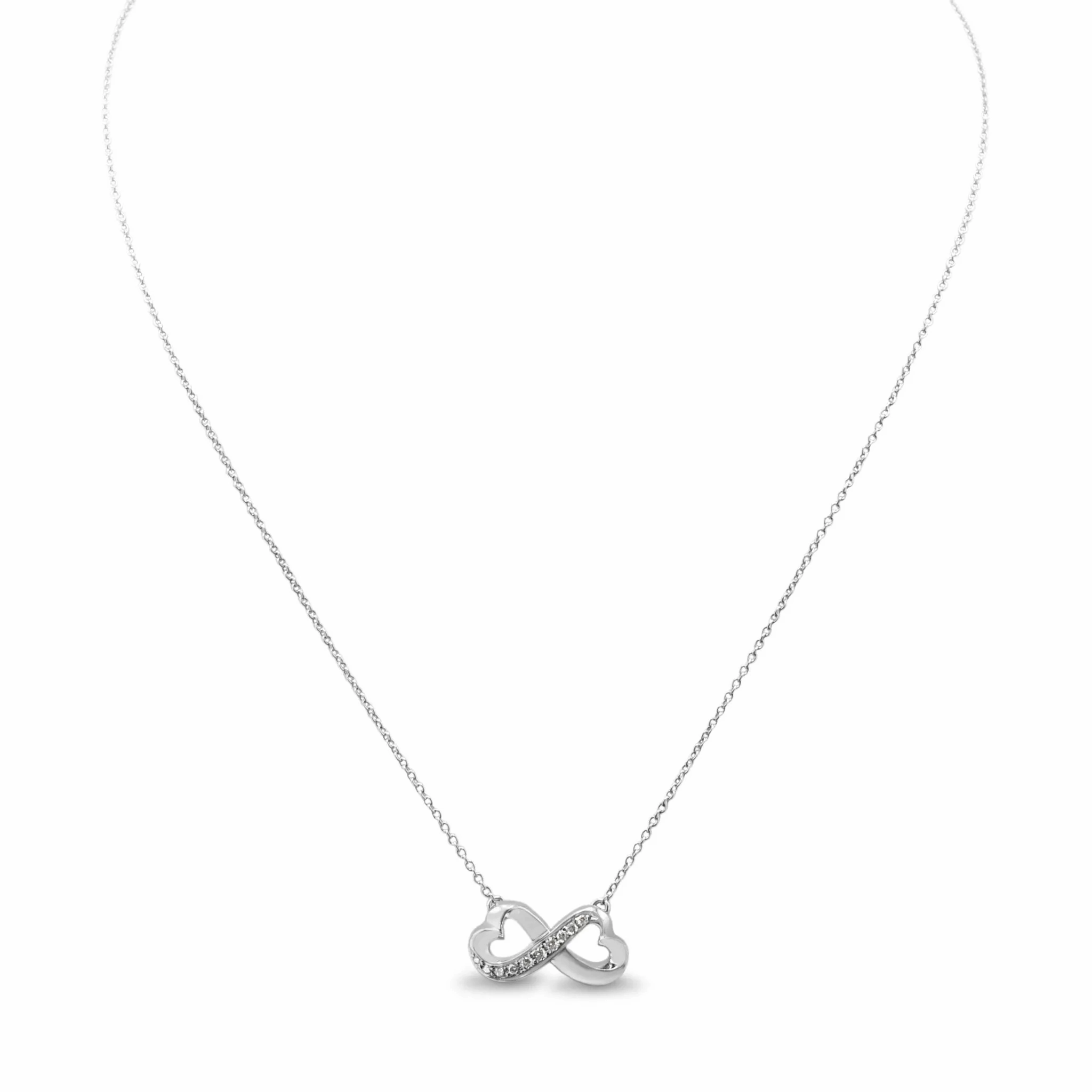 Tiffany Paloma Picasso Infinity Diamond Necklace - 18ct White Gold
