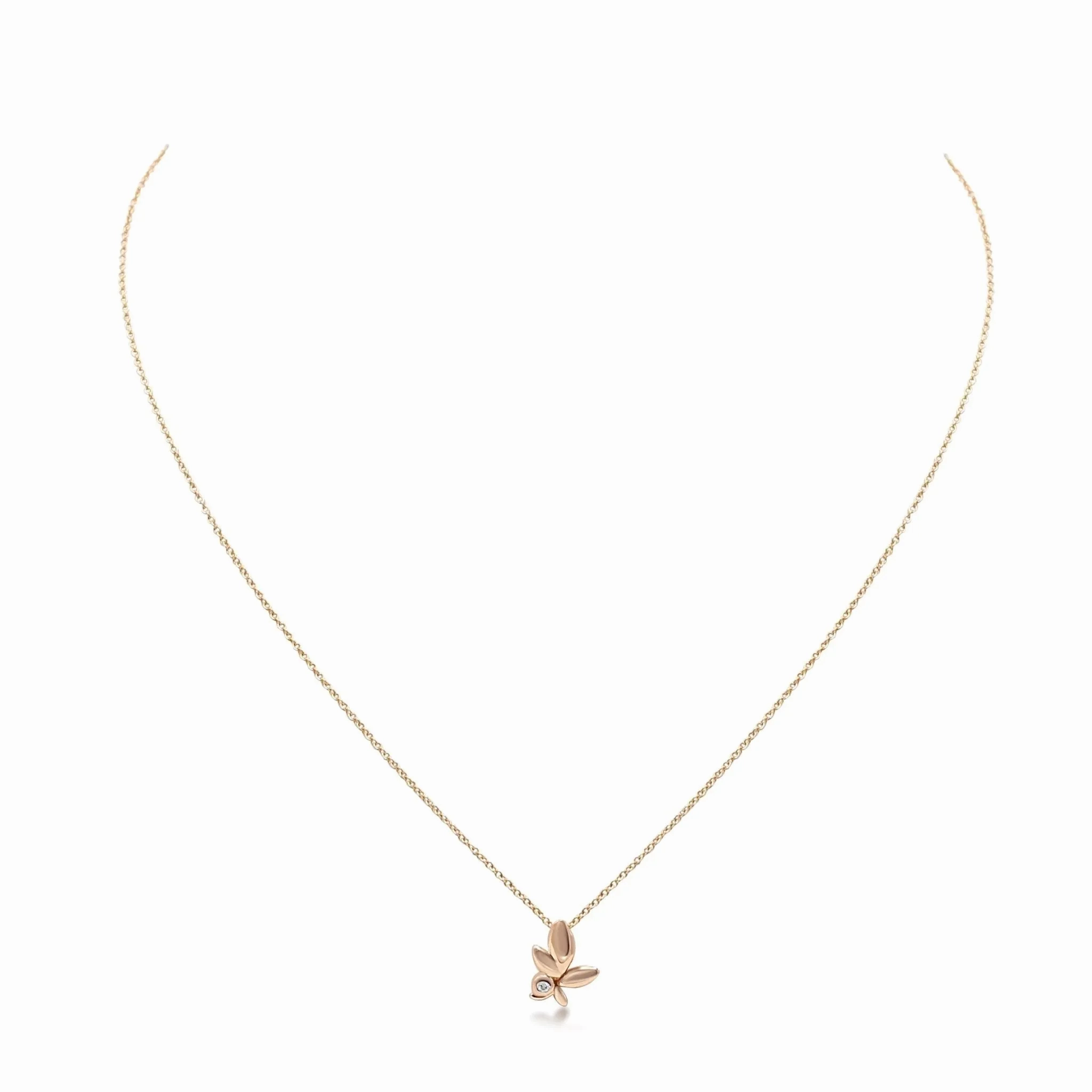Tiffany Paloma Picasso Olive Leaf Pendant, Size Mini  - 18ct Rose Gold