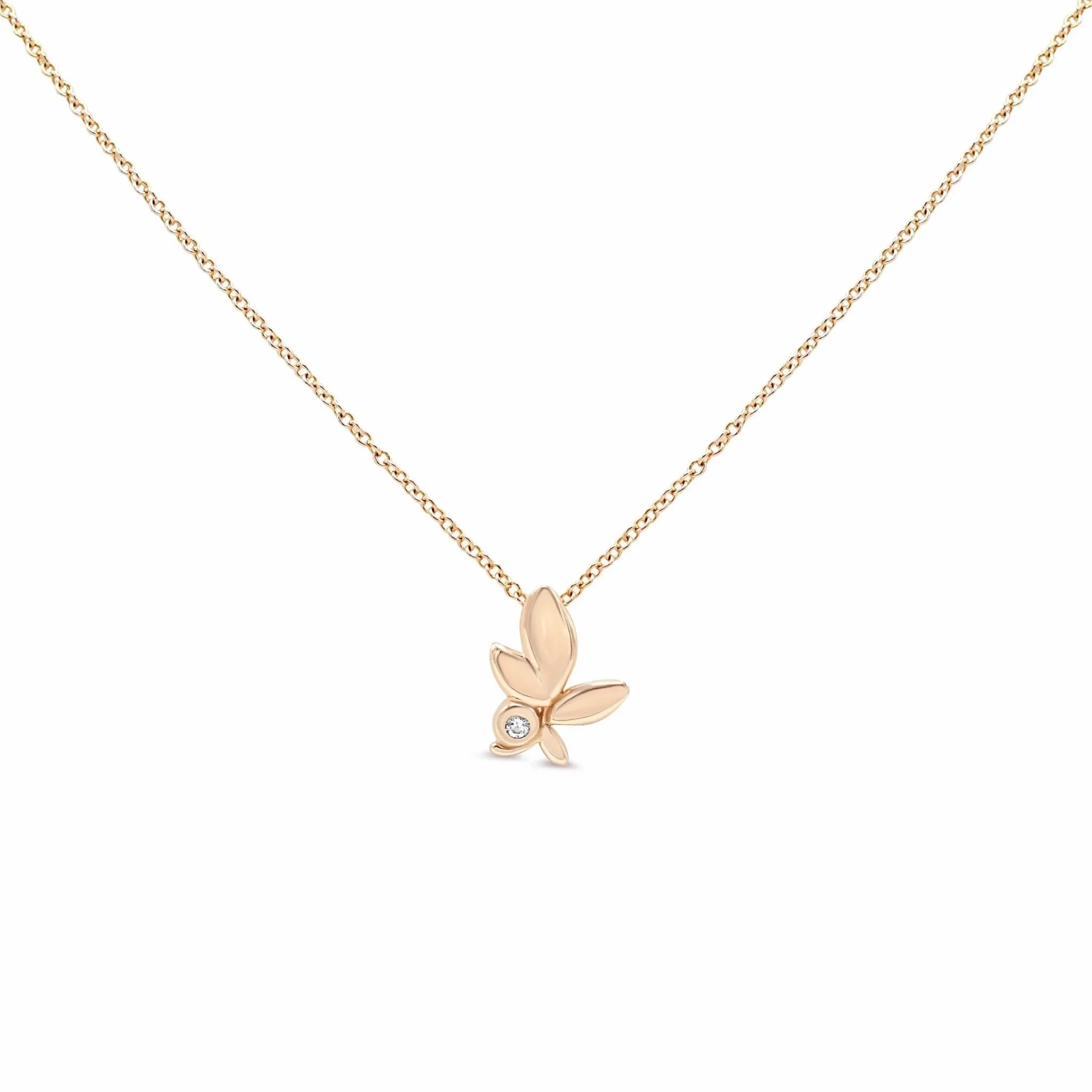 Tiffany Paloma Picasso Olive Leaf Pendant, Size Mini  - 18ct Rose Gold