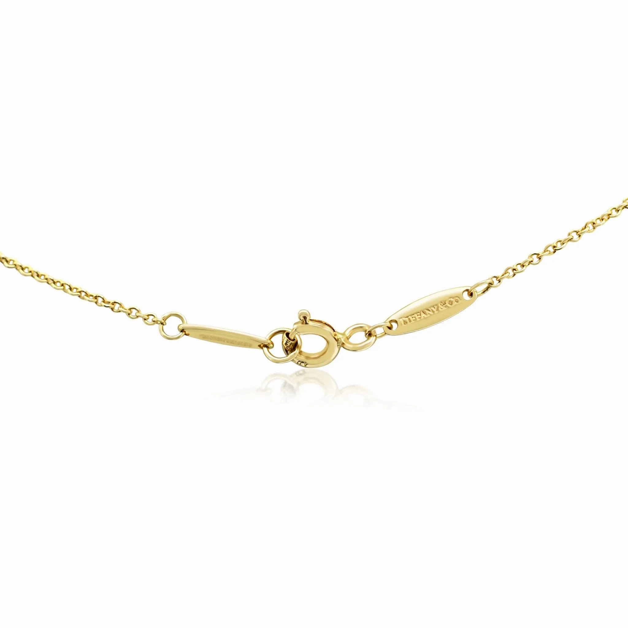 Tiffany Peretti Diamonds By The Yard  Single Diamond Pendant Necklace