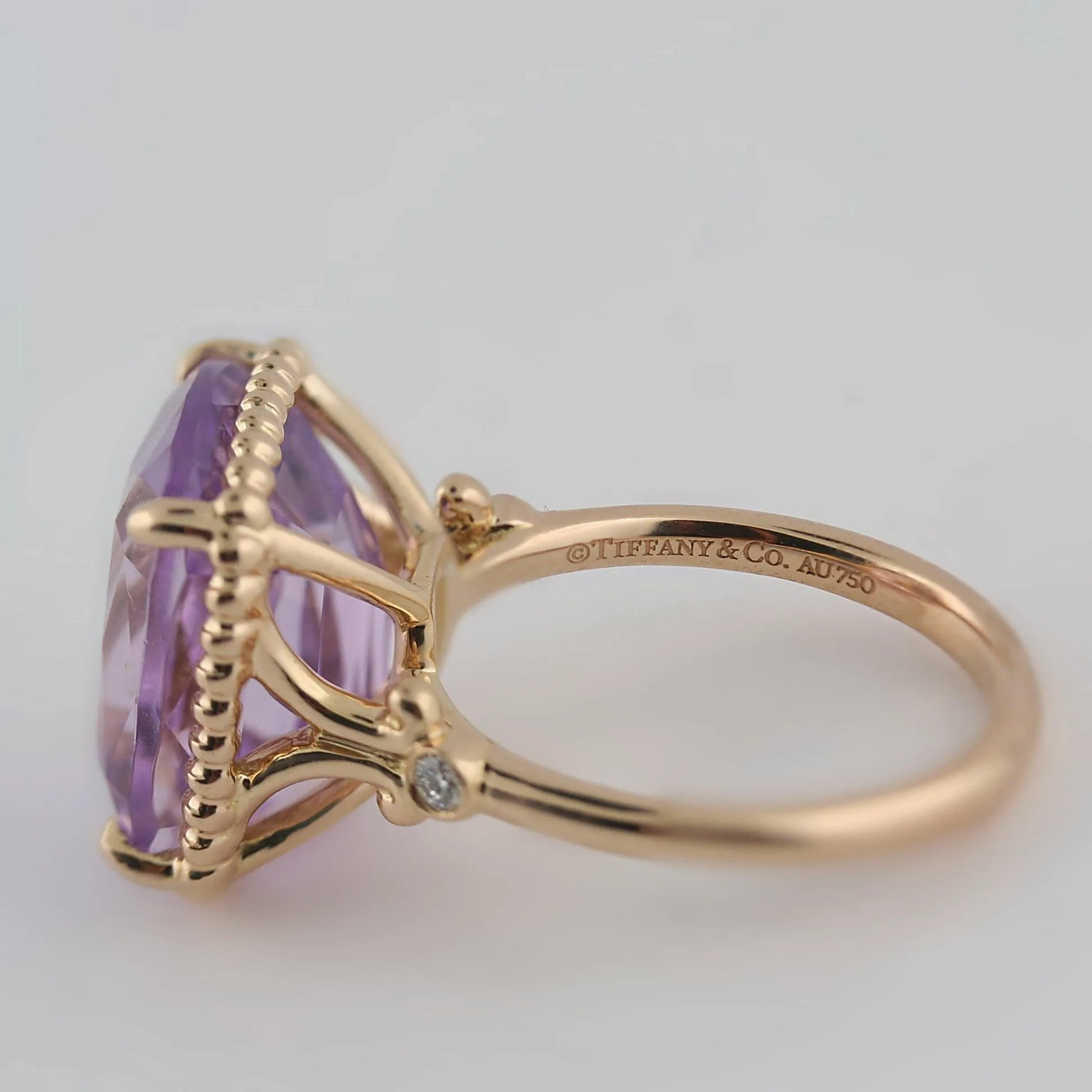 Tiffany Sparklers Amethyst Cocktail Ring 18K Rose Gold
