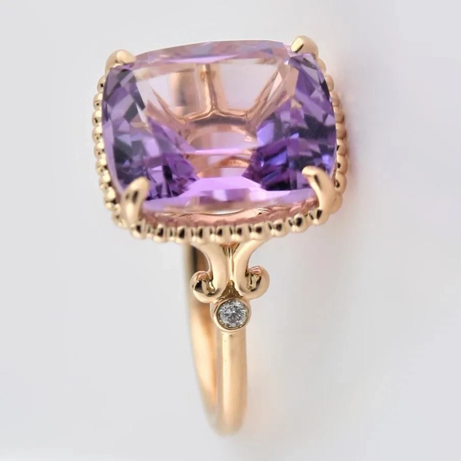 Tiffany Sparklers Amethyst Cocktail Ring 18K Rose Gold