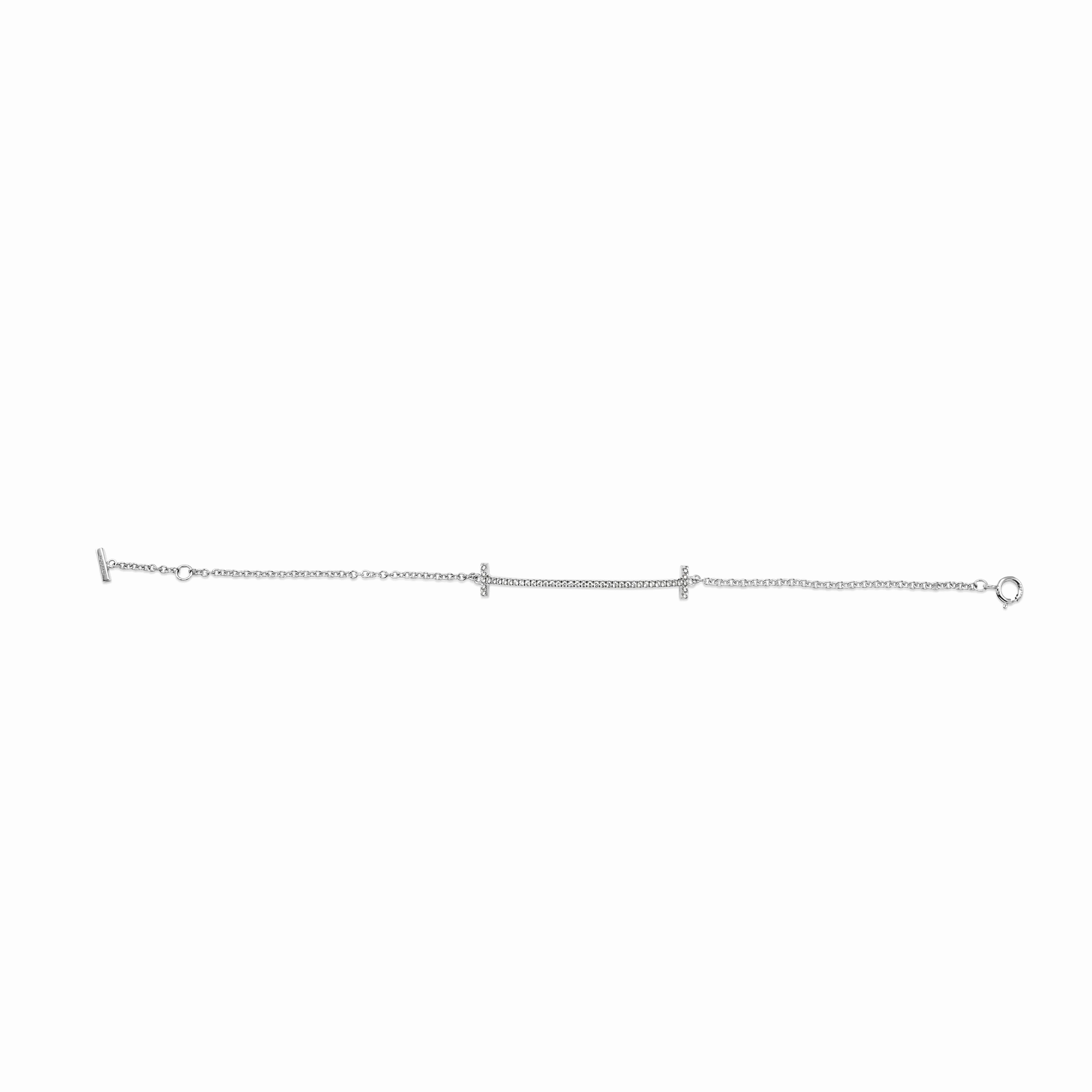 Tiffany T Smile Diamond Bracelet Small - 18ct White Gold