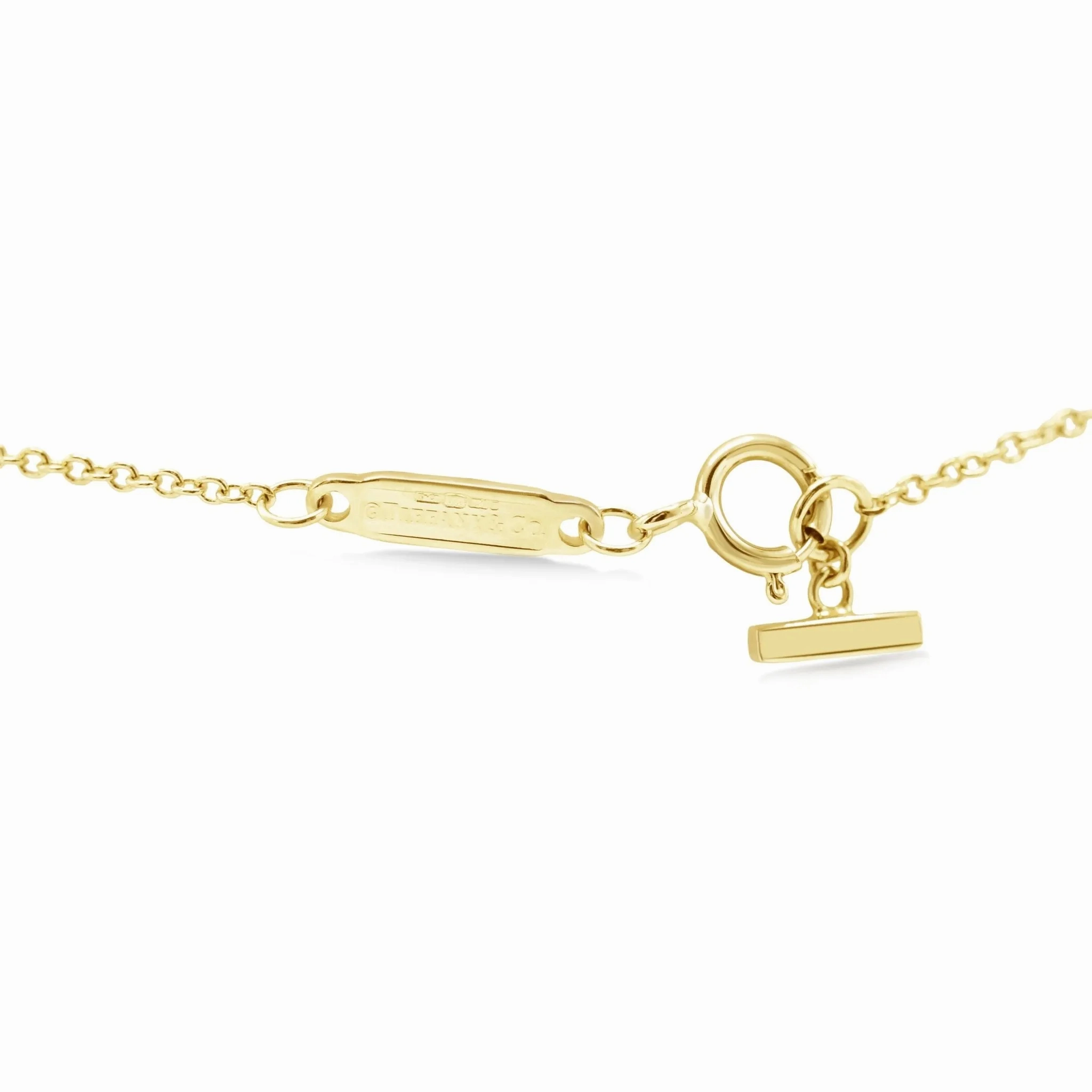 Tiffany T Smile Pendant Necklace, Mini - 18ct Yellow Gold