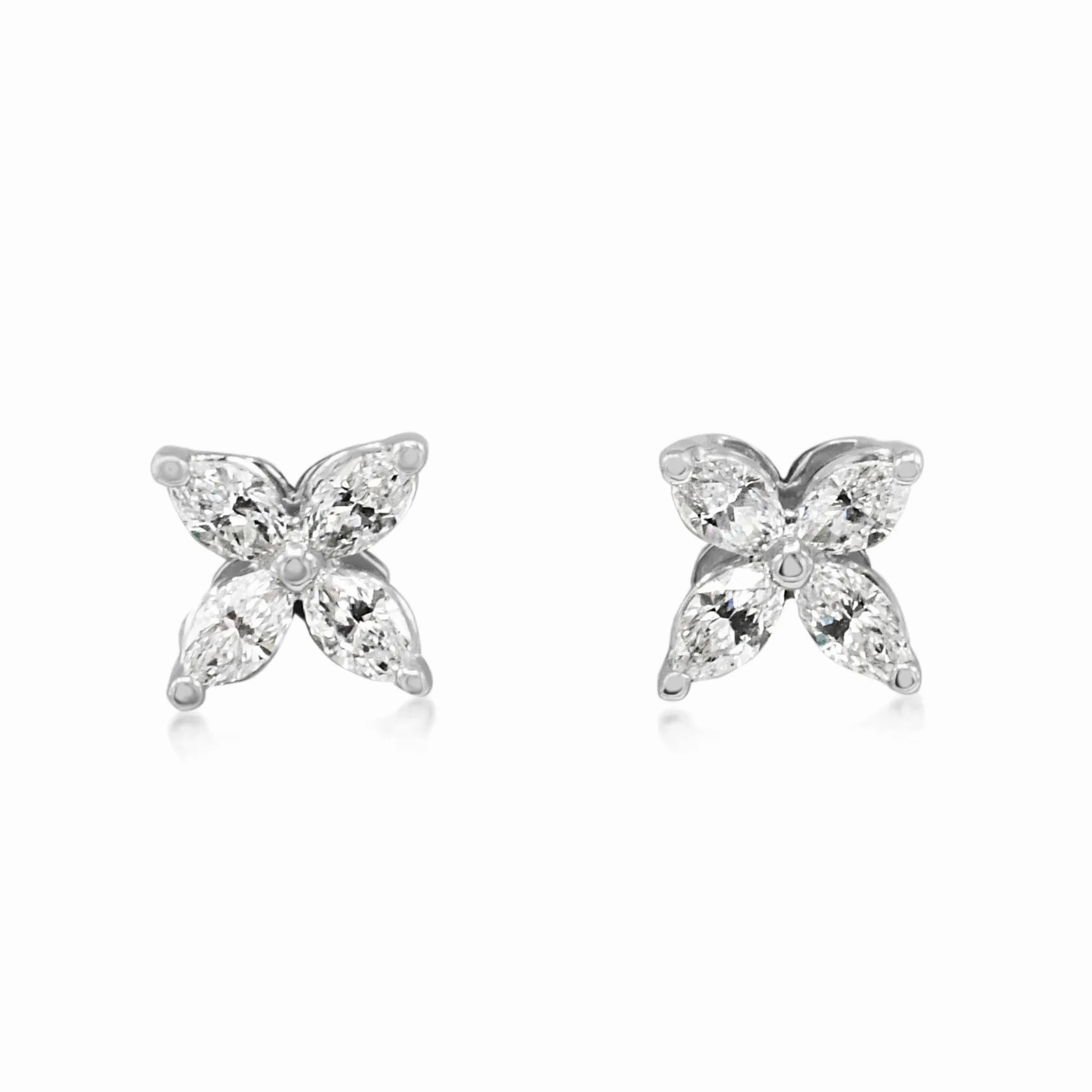 Tiffany Victoria Marquise Diamond Stud Earrings - Platinum