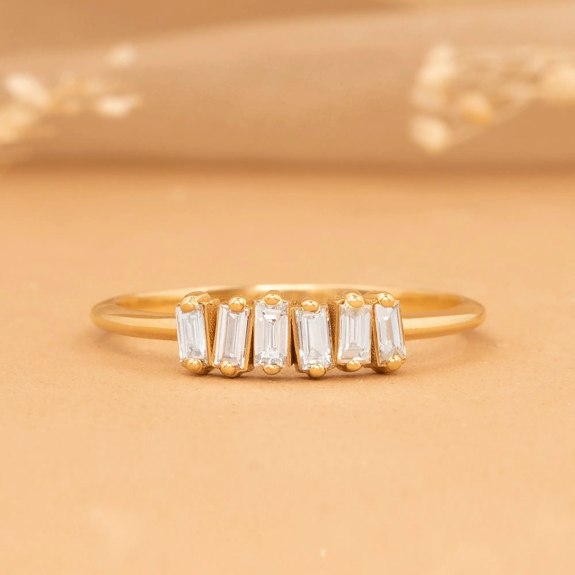 Tilted Diamond Cluster Ring, Helena