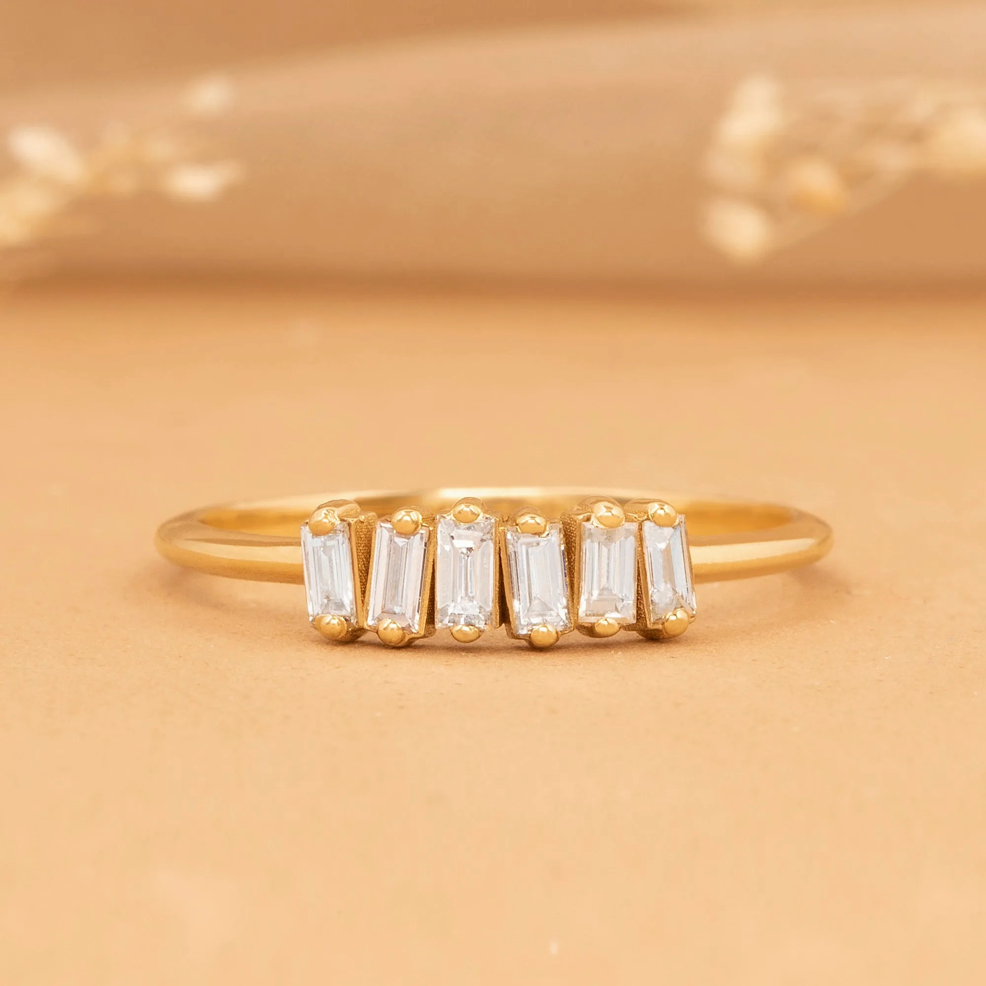 Tilted Diamond Cluster Ring, Helena