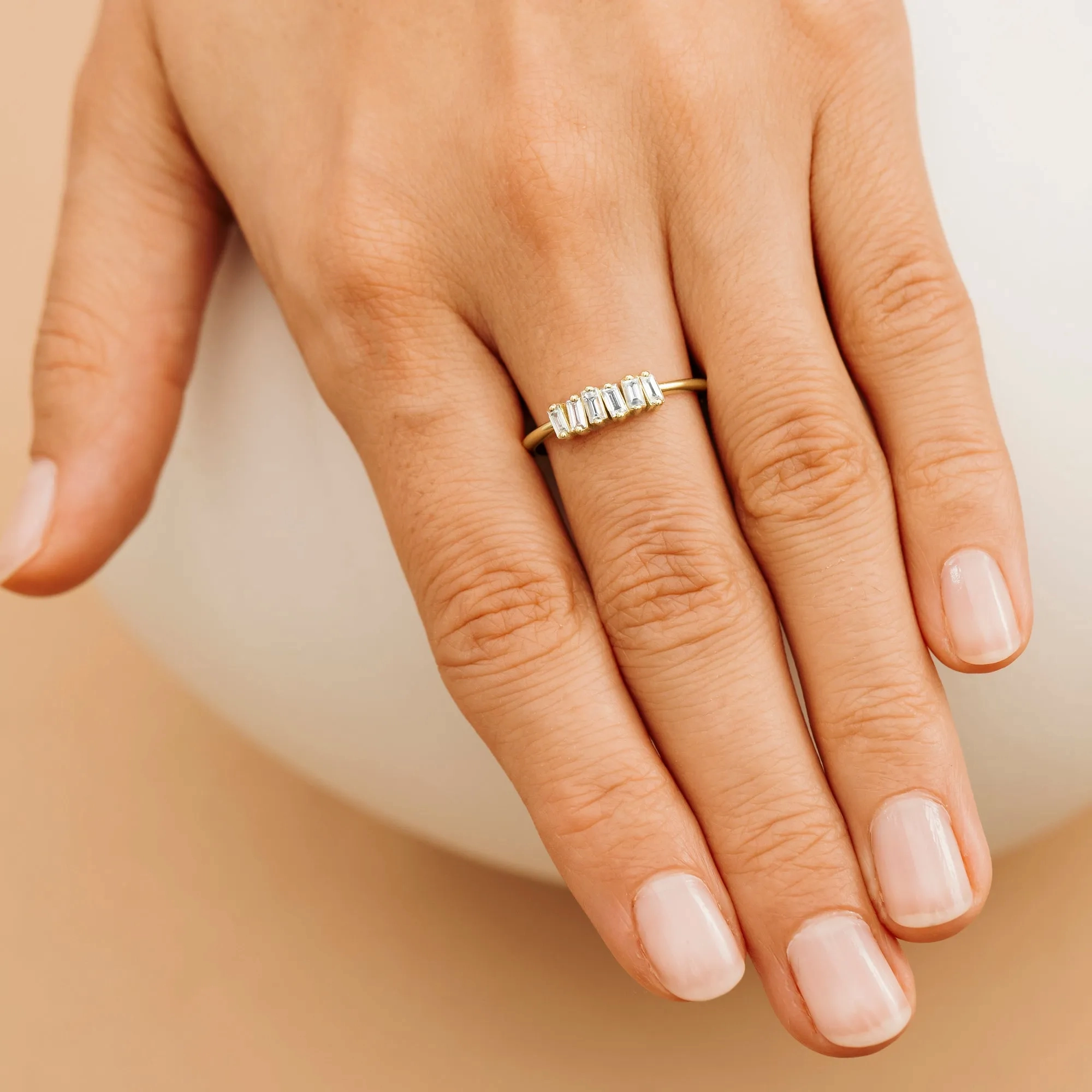 Tilted Diamond Cluster Ring, Helena