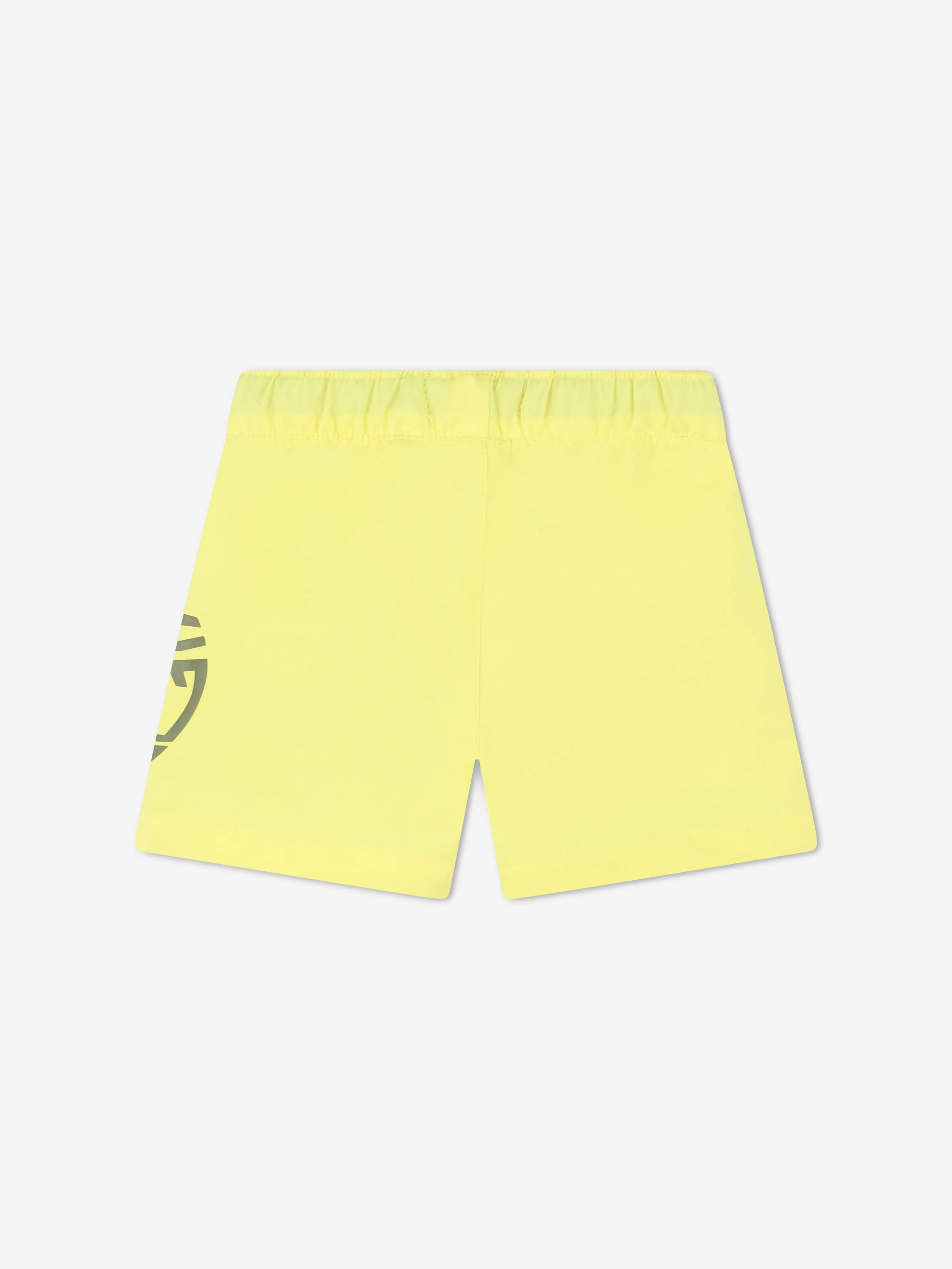 Timberland Baby Boys Logo Print Badeshorts in Gelb