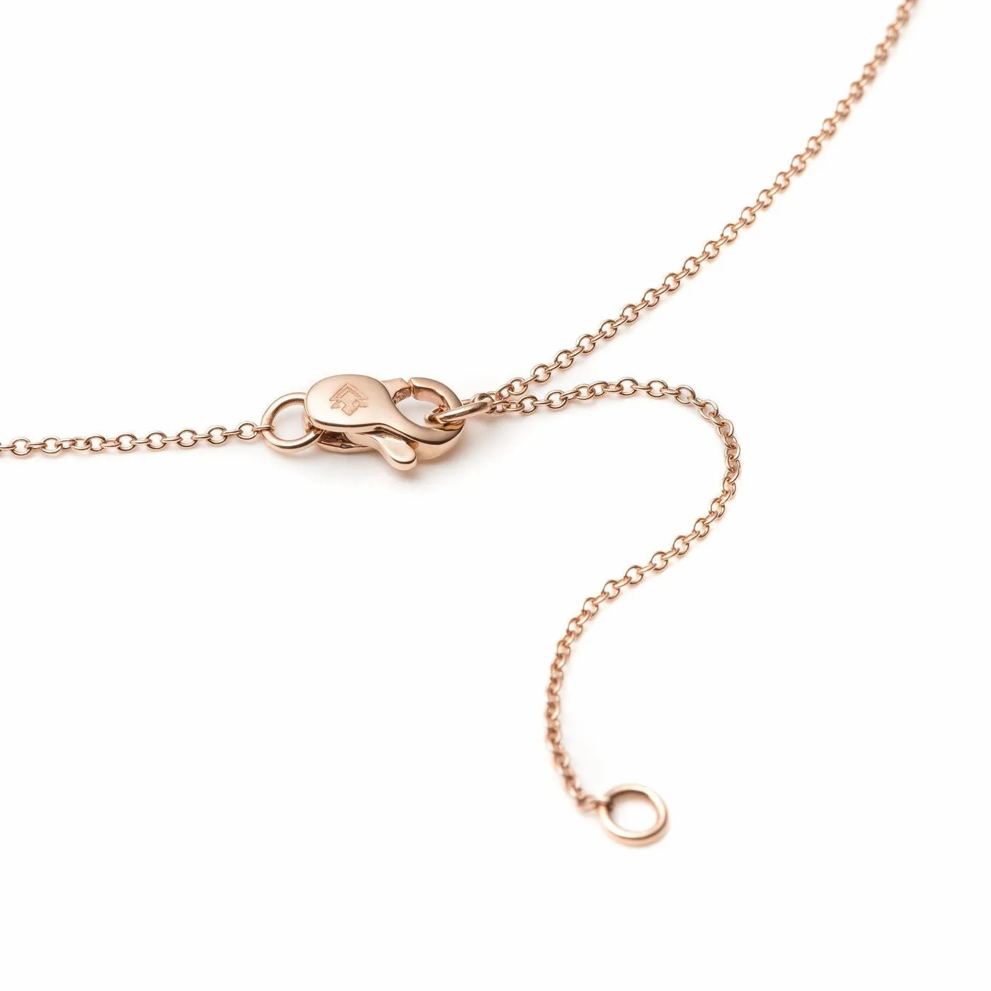 Tiny Cloud 18K Gold or Rosegold Necklace w. Tsavorite &amp; Diamond