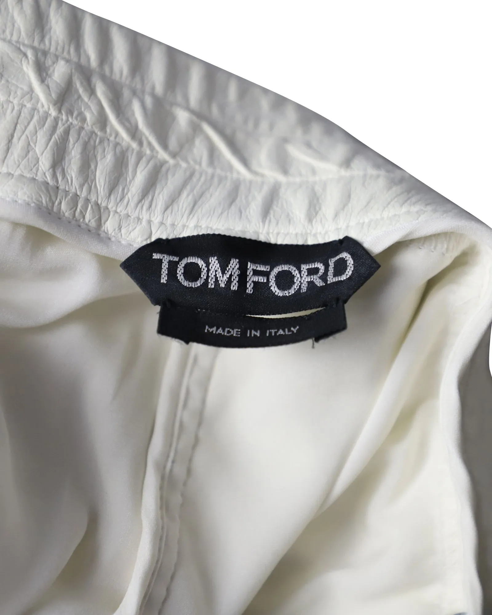 Tom Ford Bundhose aus weißem Leder